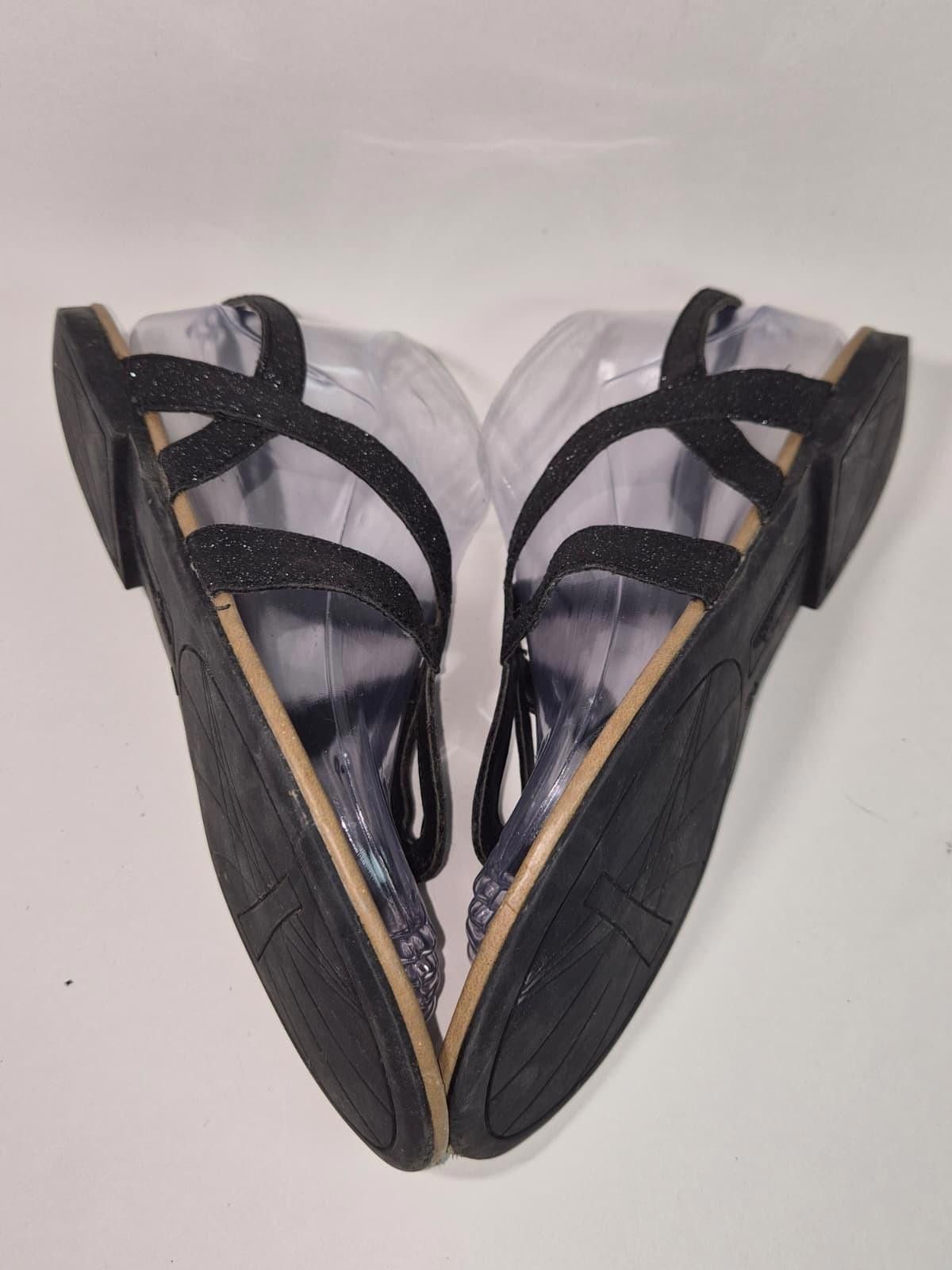 Other Strappy Flat Black Sparkly Women Sz 9 Montego Bay Club Size US 9 / IT 39 - 3 Thumbnail