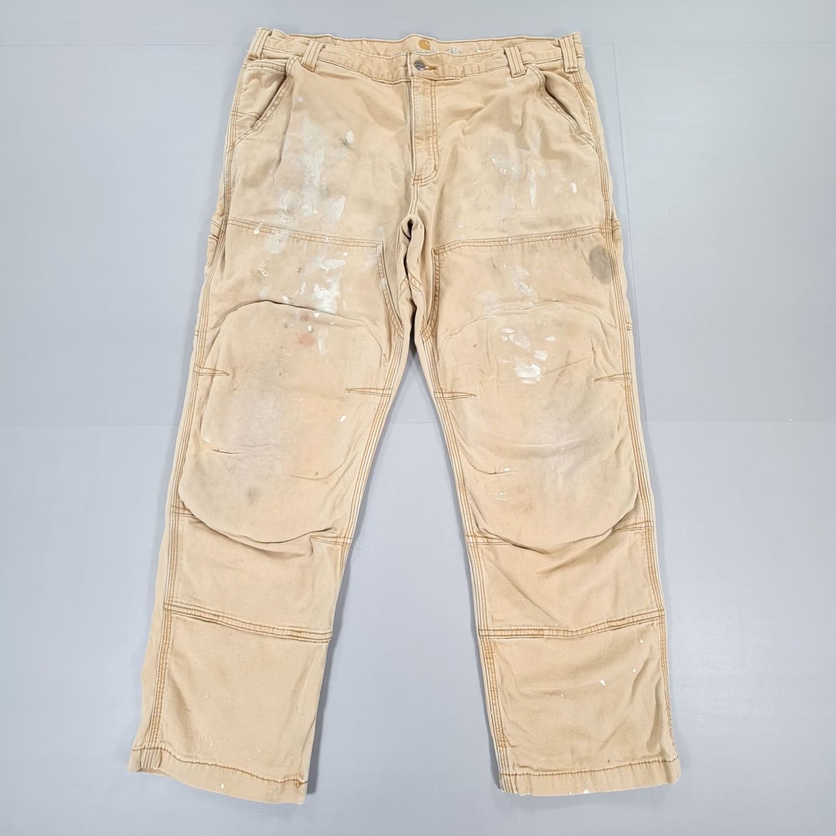 Carhartt Carhartt Mens Trousers Beige W40 L30 Relaxed Fit Double Knee Work Pants 102802 Size US 40 / EU 56 - 2 Thumbnail