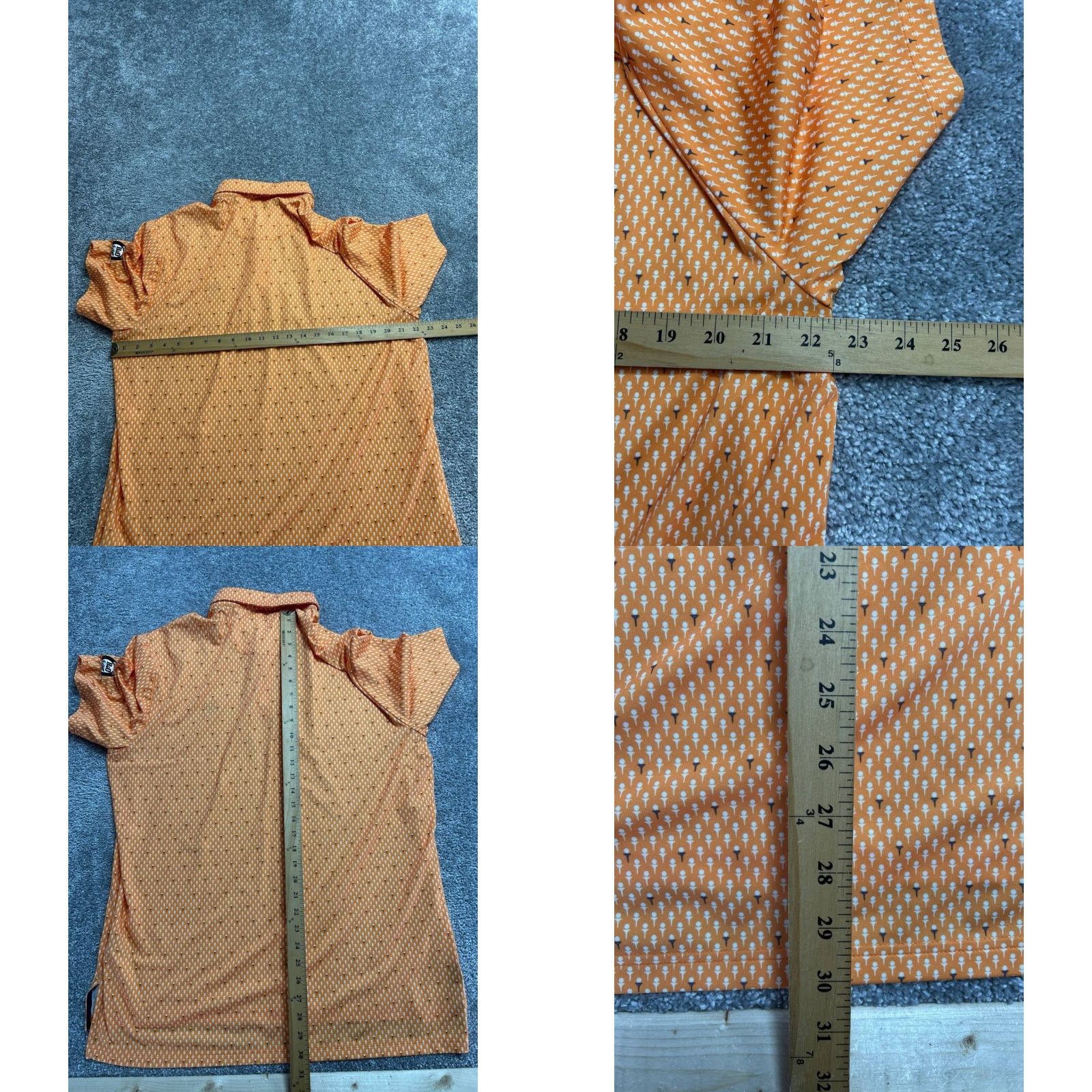 RLX Ralph Lauren RLX Polo Shirt Mens Large Orange Airflow Graphic Print Polo RLX Ralph Lauren Size US L / EU 52-54 / 3 - 8 Thumbnail