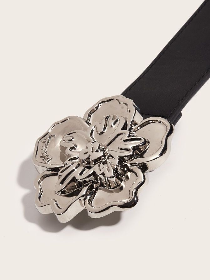 Designer Flowers Vintage Belt Riveted Belts Menswear Accessories Size ONE SIZE - 3 Thumbnail