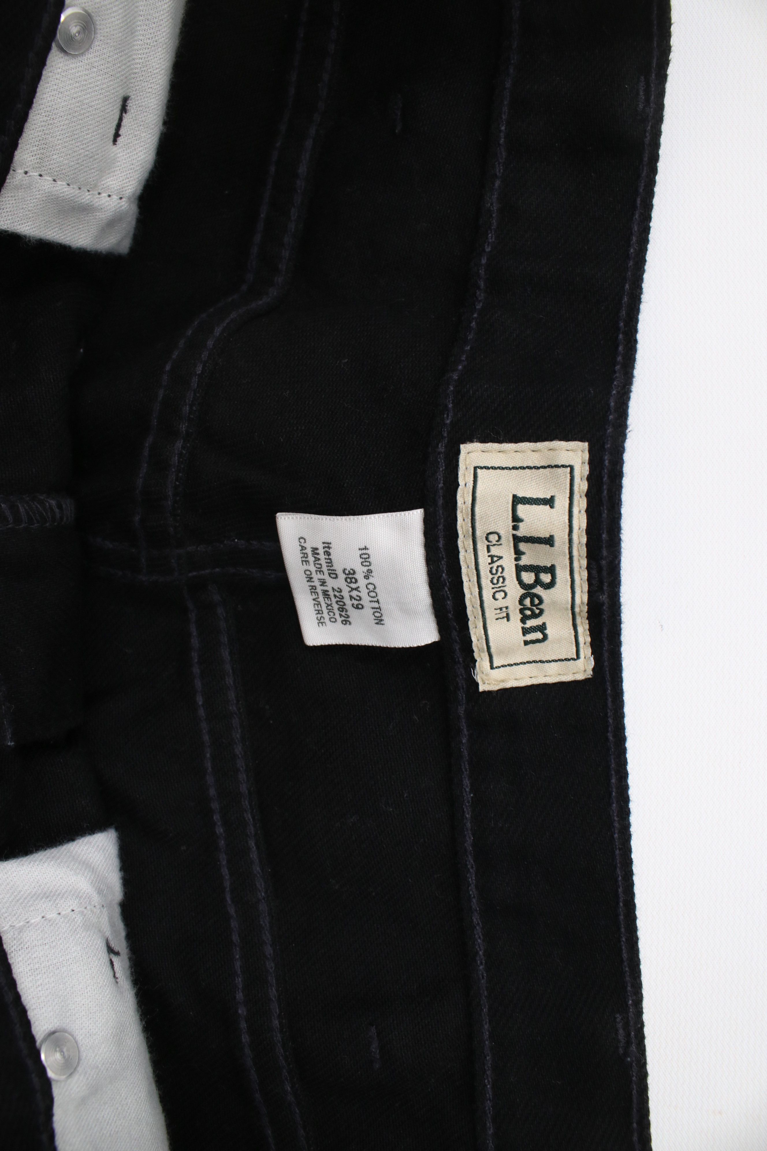 L.L. Bean × Vintage Vintage LL Bean Classic Fit Straight Leg Denim Jeans Black Size US 38 / EU 54 - 9 Thumbnail