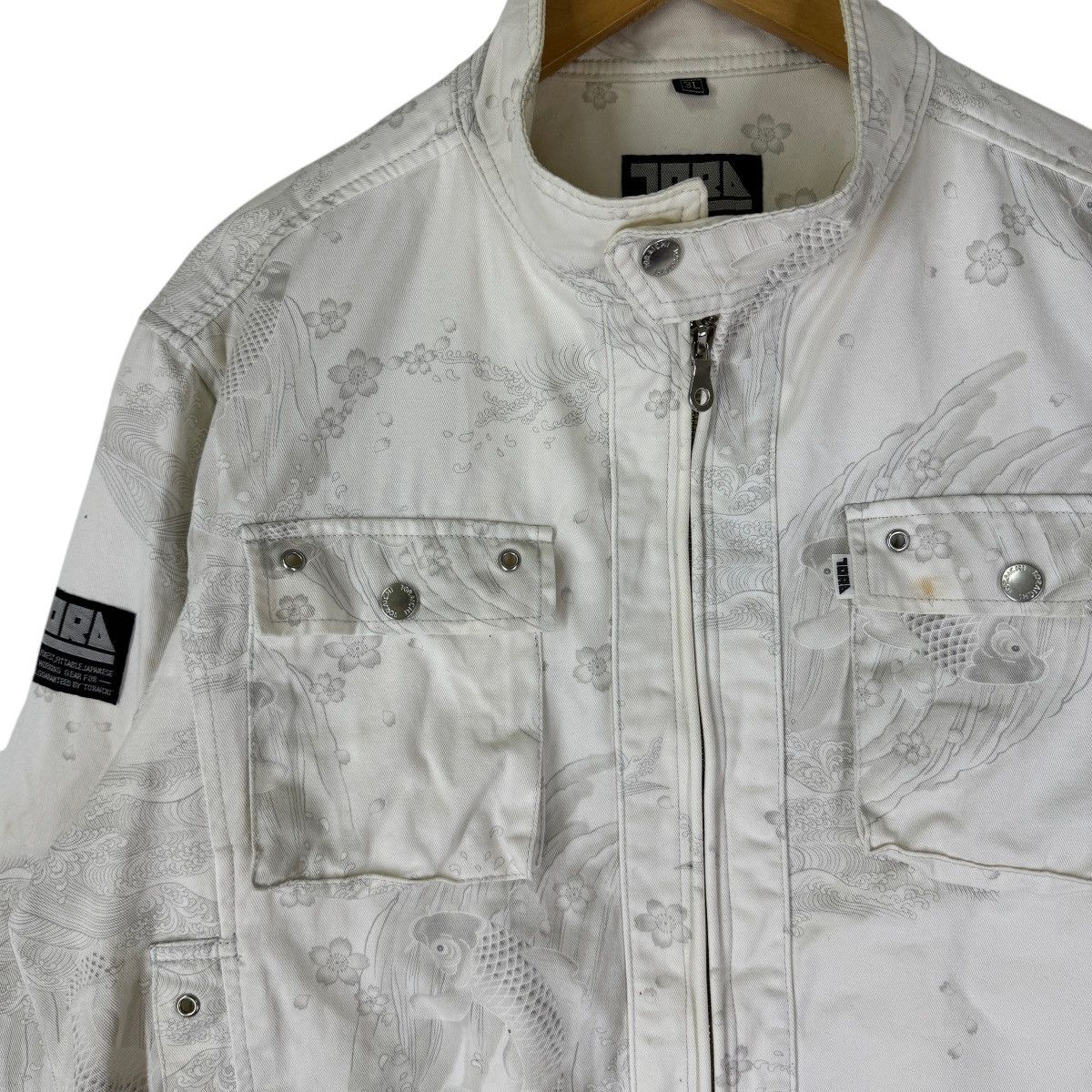 Japanese Brand Vintage Tora Koi Fish Motive Worker jacket Size US L / EU 52-54 / 3 - 7 Thumbnail