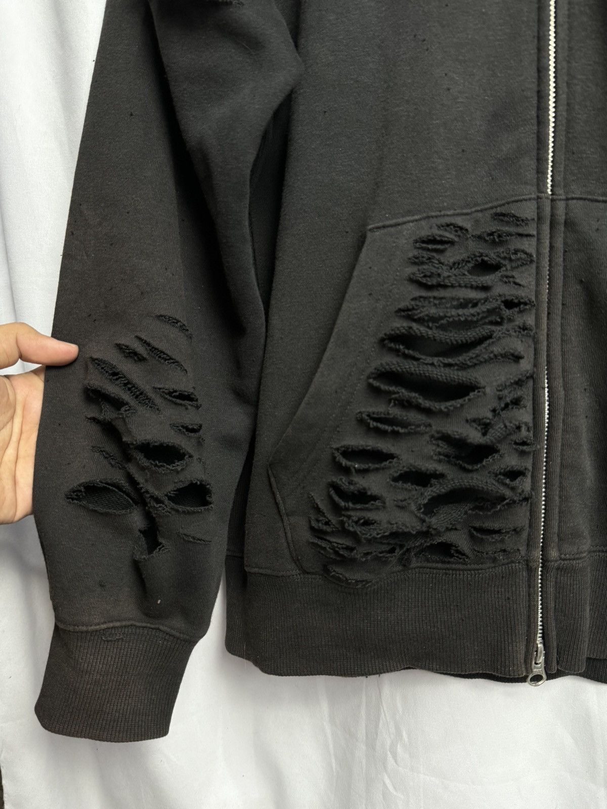 Hysteric Glamour Black Faded Distressed Hoodie by Gu Size US XL / EU 56 / 4 - 5 Thumbnail