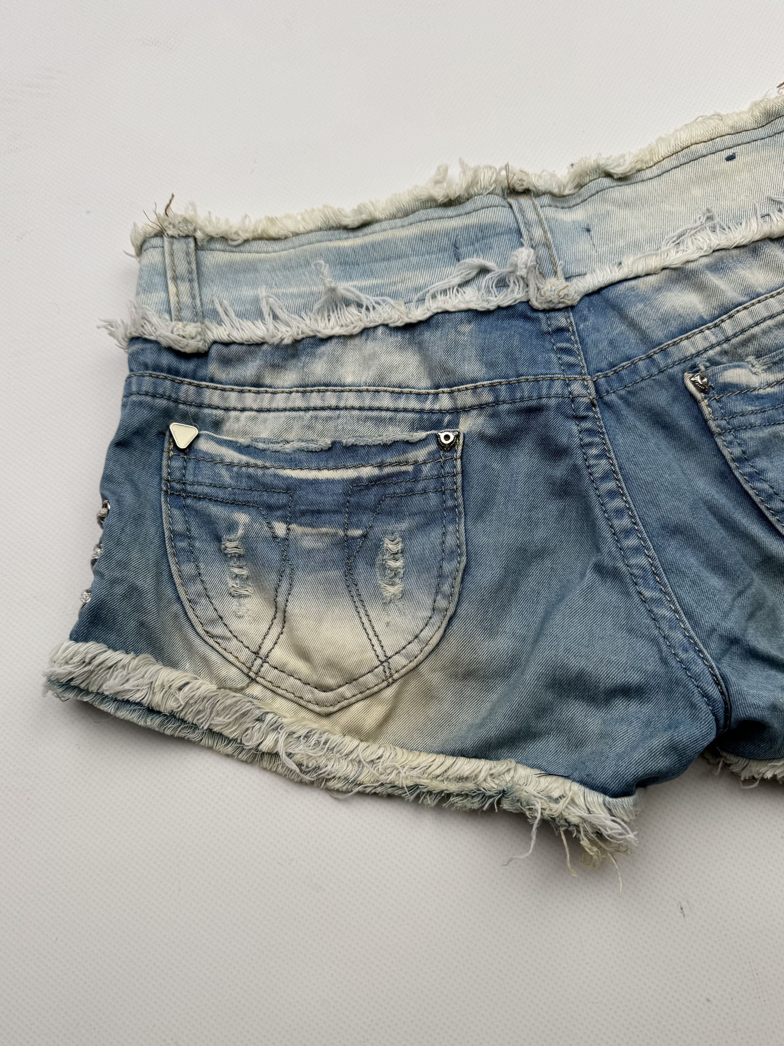Japanese Brand 90's Distressed Mini Shorts B72(V125)E2 Size 25" / US 0 / IT 36 - 8 Thumbnail