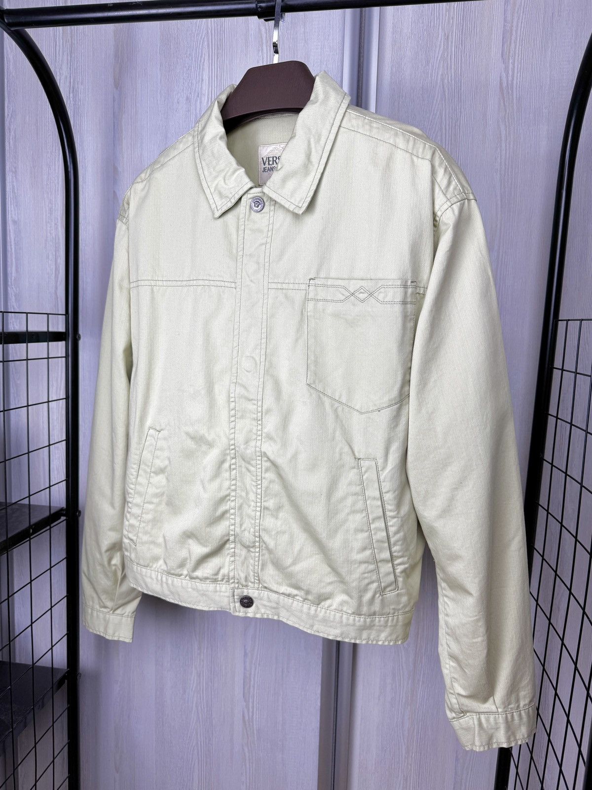 Versace Jeans Couture Versace Jeans Couture beige type 1 style trucker jacket XL Size US XL / EU 56 / 4 - 6 Thumbnail