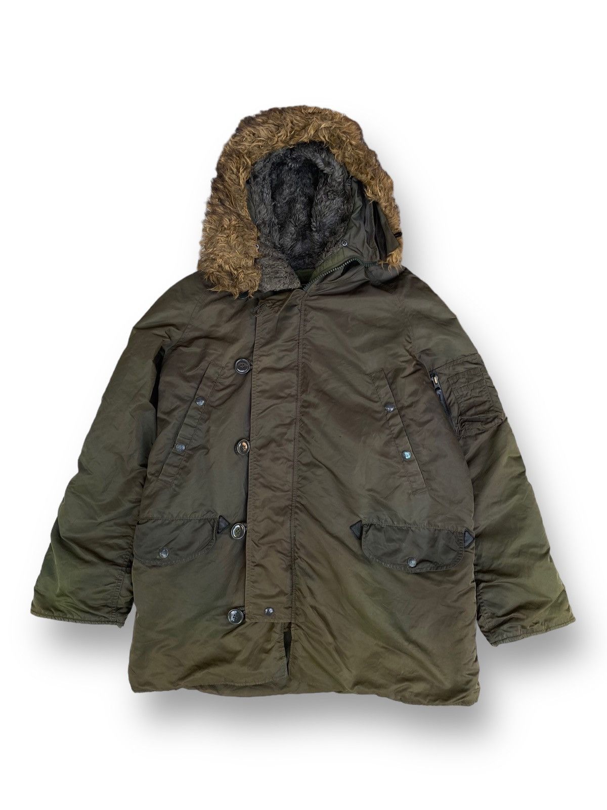 Alpha Industries Vintage Alpha Industries Bomber Hoodies Jacket. #C2 Size US L / EU 52-54 / 3 - 1 Thumbnail