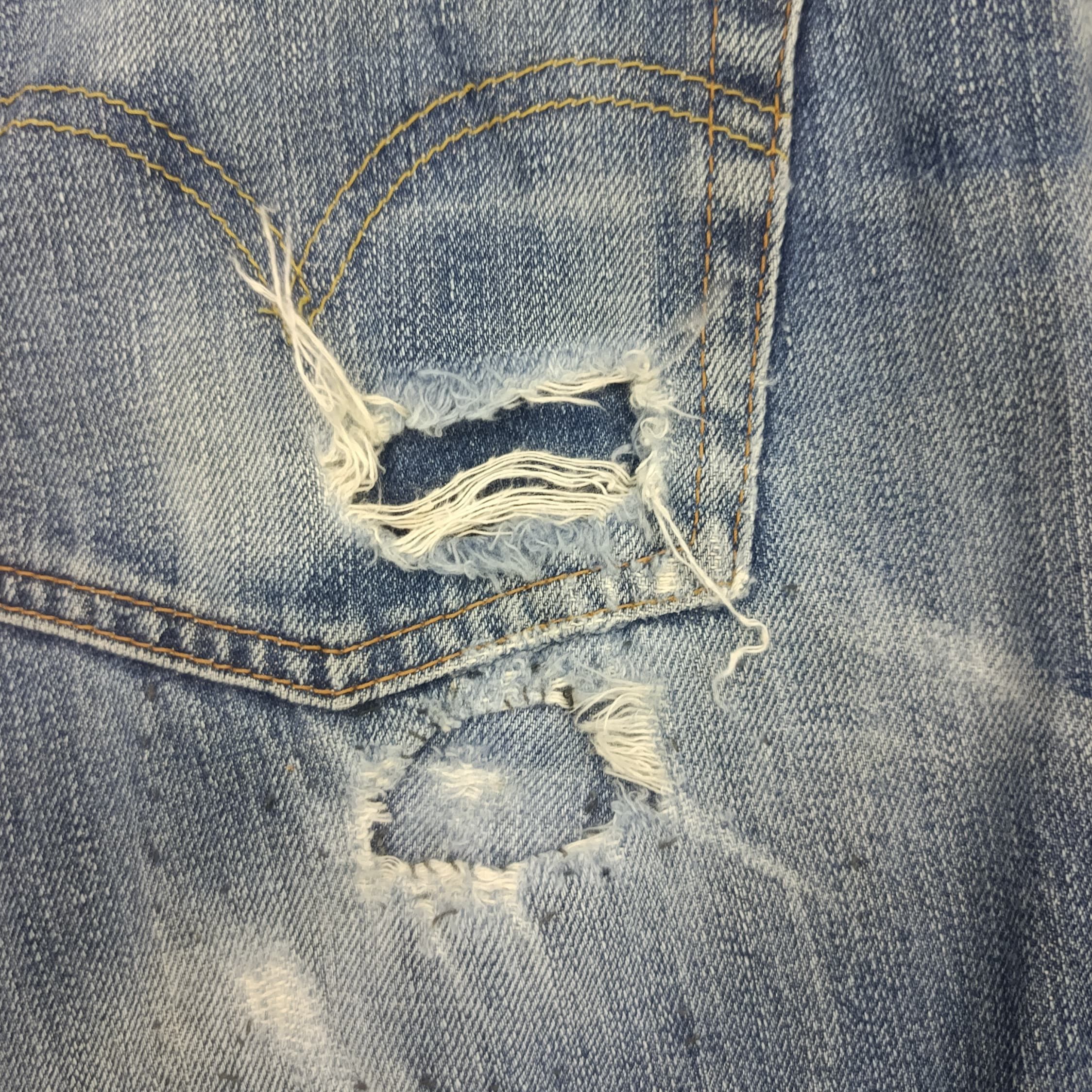 Japanese Brand 💥Vintage Levis 502 Distressed Denim Kurt Cobain Style Size US 34 / EU 50 - 13 Thumbnail