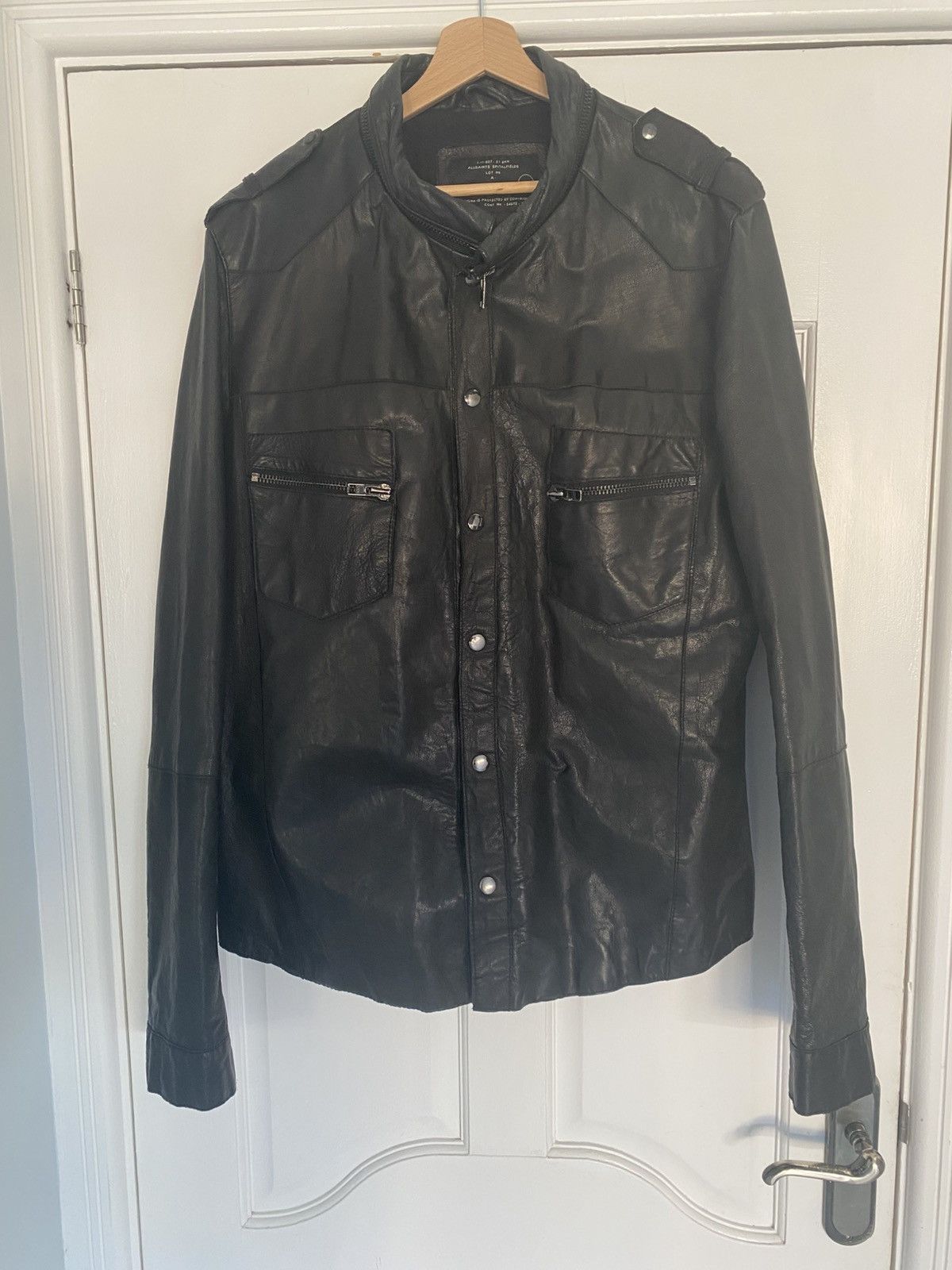 Allsaints Allsaints Mens Leather Jacket XXL Size US XXL / EU 58 / 5 - 4 Thumbnail