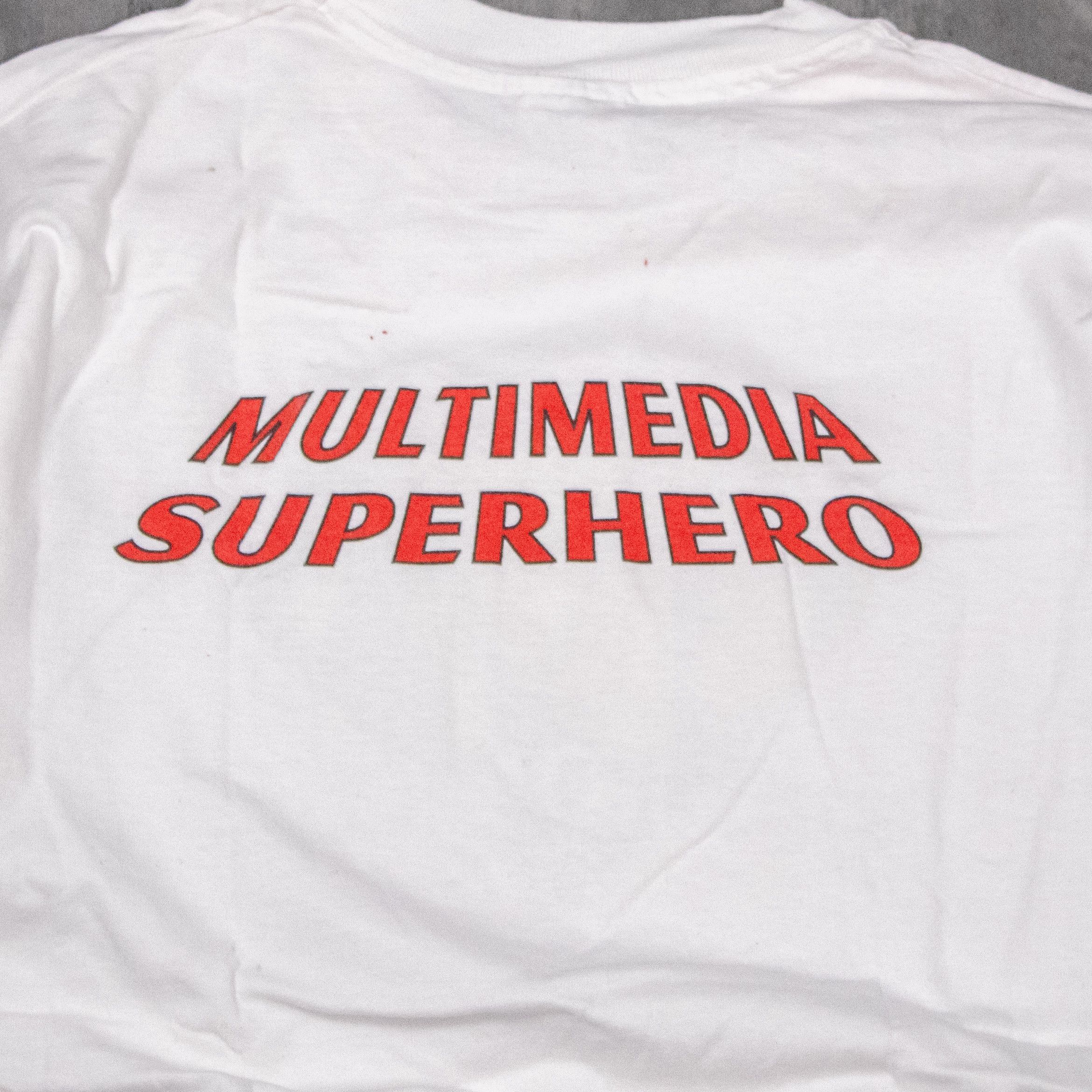 Hanes × Japanese Brand × Vintage Vintage 1990s Multimedia Superhero Single Stitch White Tee Size US XL / EU 56 / 4 - 8 Thumbnail