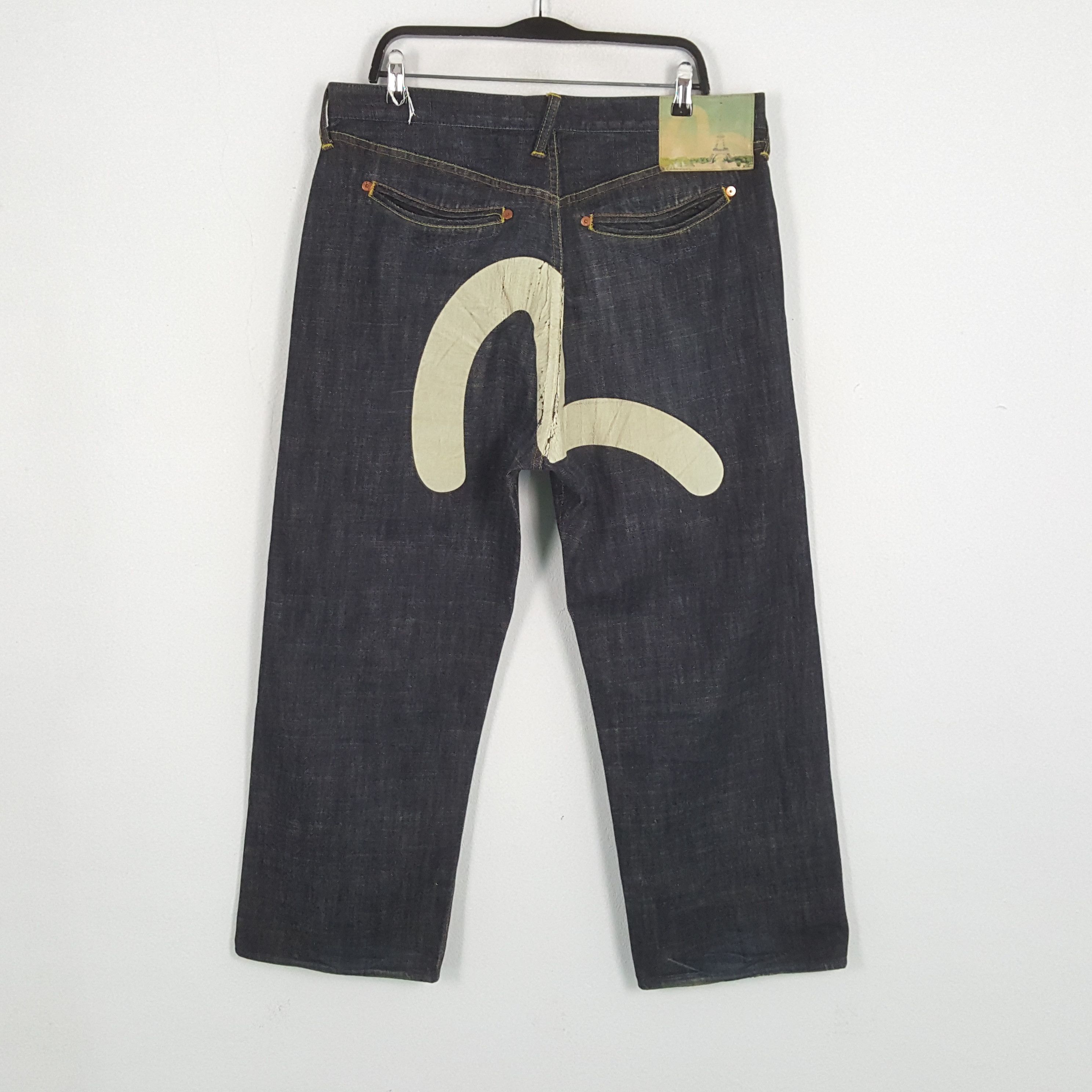 Evisu × Japanese Brand × Vintage EVISU Japanese Brand Big Logo Daicock Style Jeans Size US 35 - 1 Thumbnail