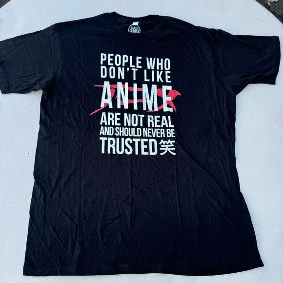 Other NEW LOST GODS ANIME PEOPLE QUOTE BLACK T-SHIRT SZ EXTRA LARG Size US XL / EU 56 / 4 - 2 Thumbnail