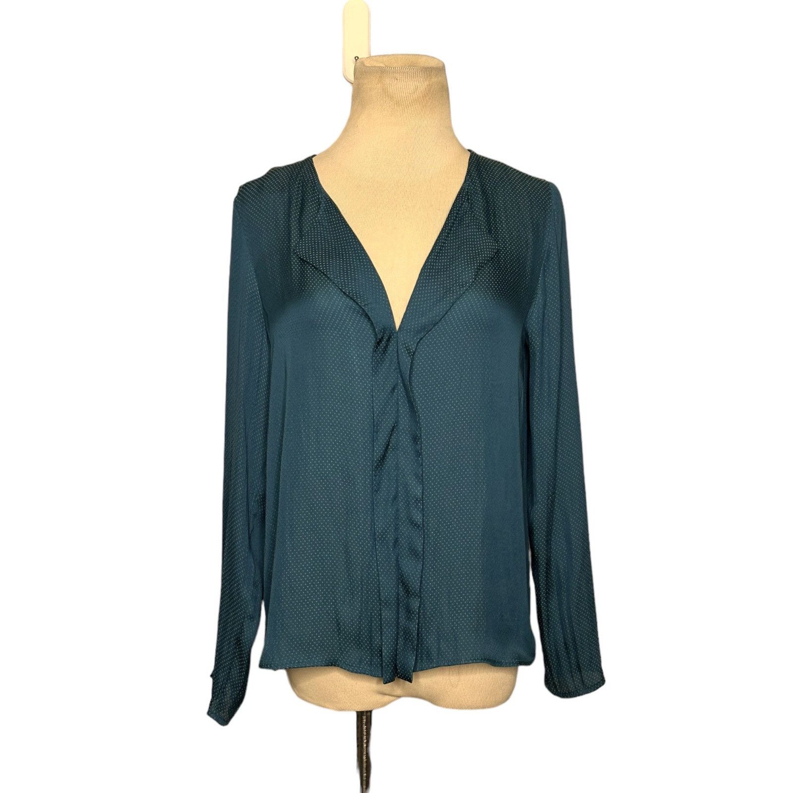 Mango Mango green polka dots long sleeves satin blouse size 2 Size XS / US 0-2 / IT 36-38 - 9 Thumbnail