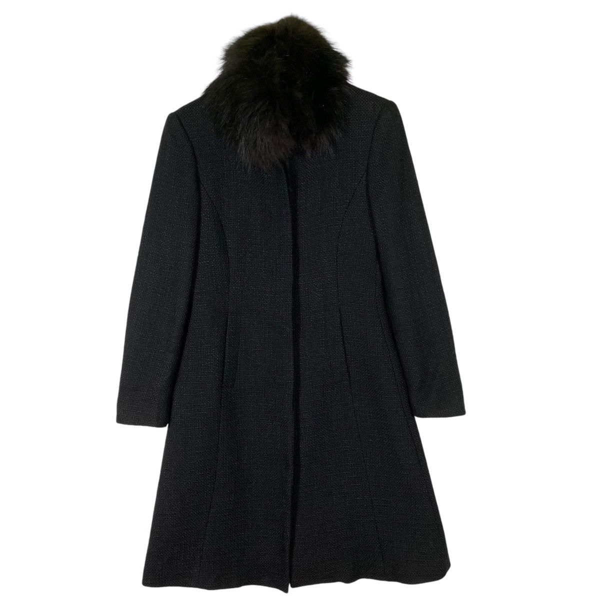 Vintage Versus Versace Fur Collar Long Button Jacket
