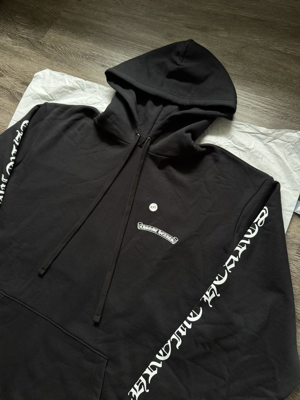 Chrome Hearts Chrome Hearts Black Scroll Hoodie Pullover Sweatshirt XXL Size US XXL / EU 58 / 5 - 3 Thumbnail