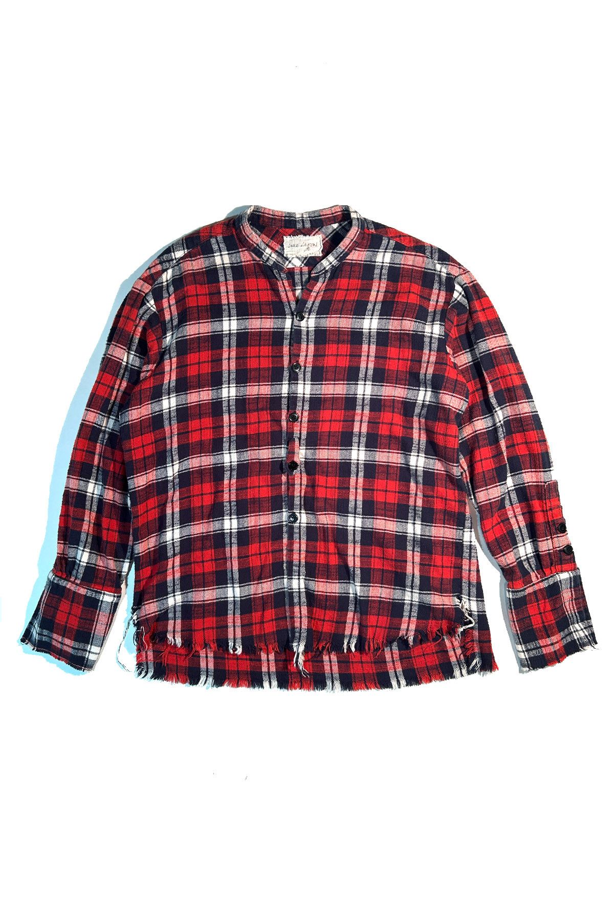 トップス Greg Lauren, Plaid Flannel Studio Shirt BLUE PLAID STUDIO BLUE PLAID – Greg Lauren
