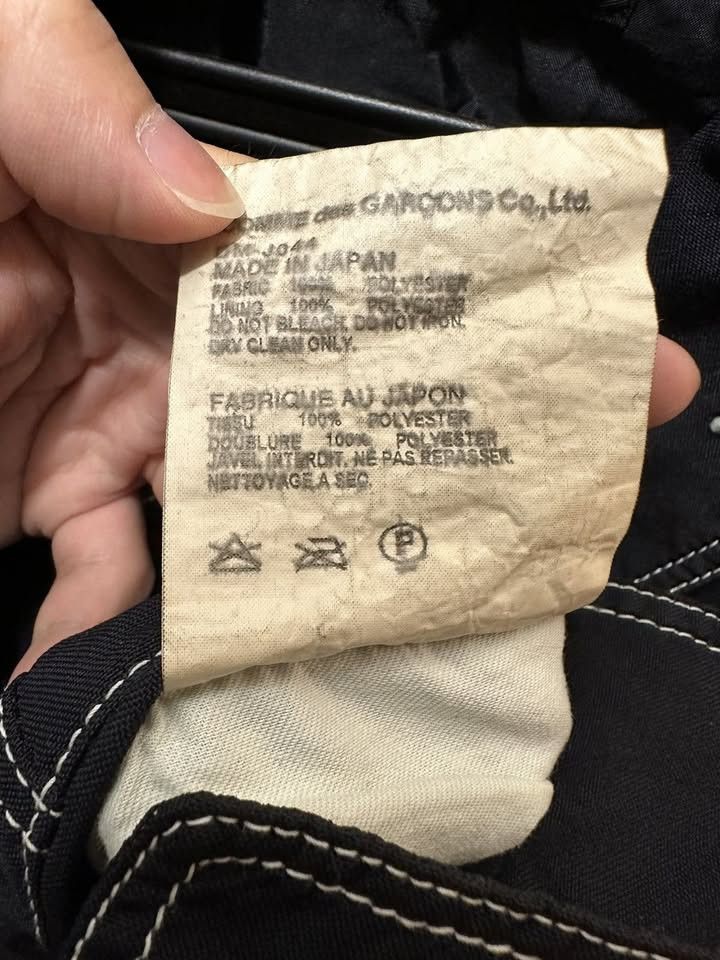 Comme des Garcons Homme Deux Comme Des Garçon Homme Contrast Stitch Nylon Blazer Jacket Size 46R - 9 Thumbnail