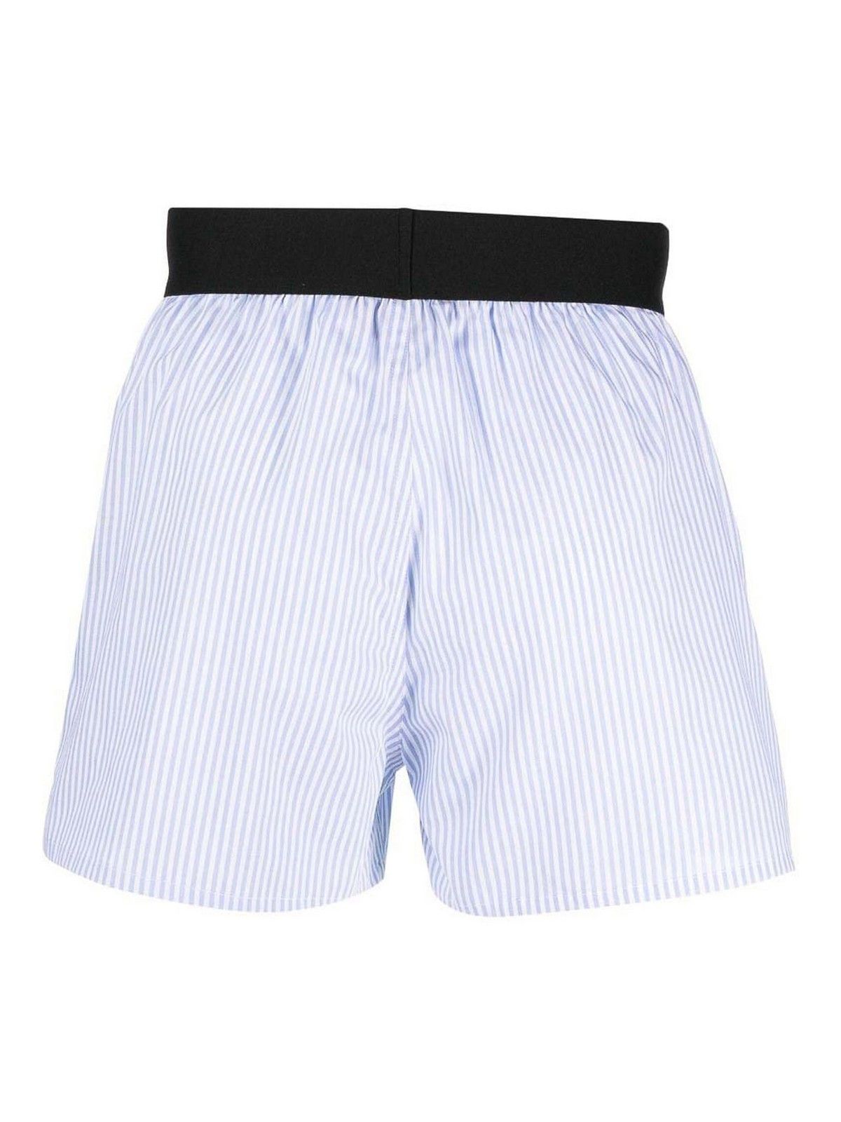 Palm Angels o1gr1nt0425 Classic Logo Striped Boxer Short in Light Blue Size US 34 / EU 50 - 2 Thumbnail