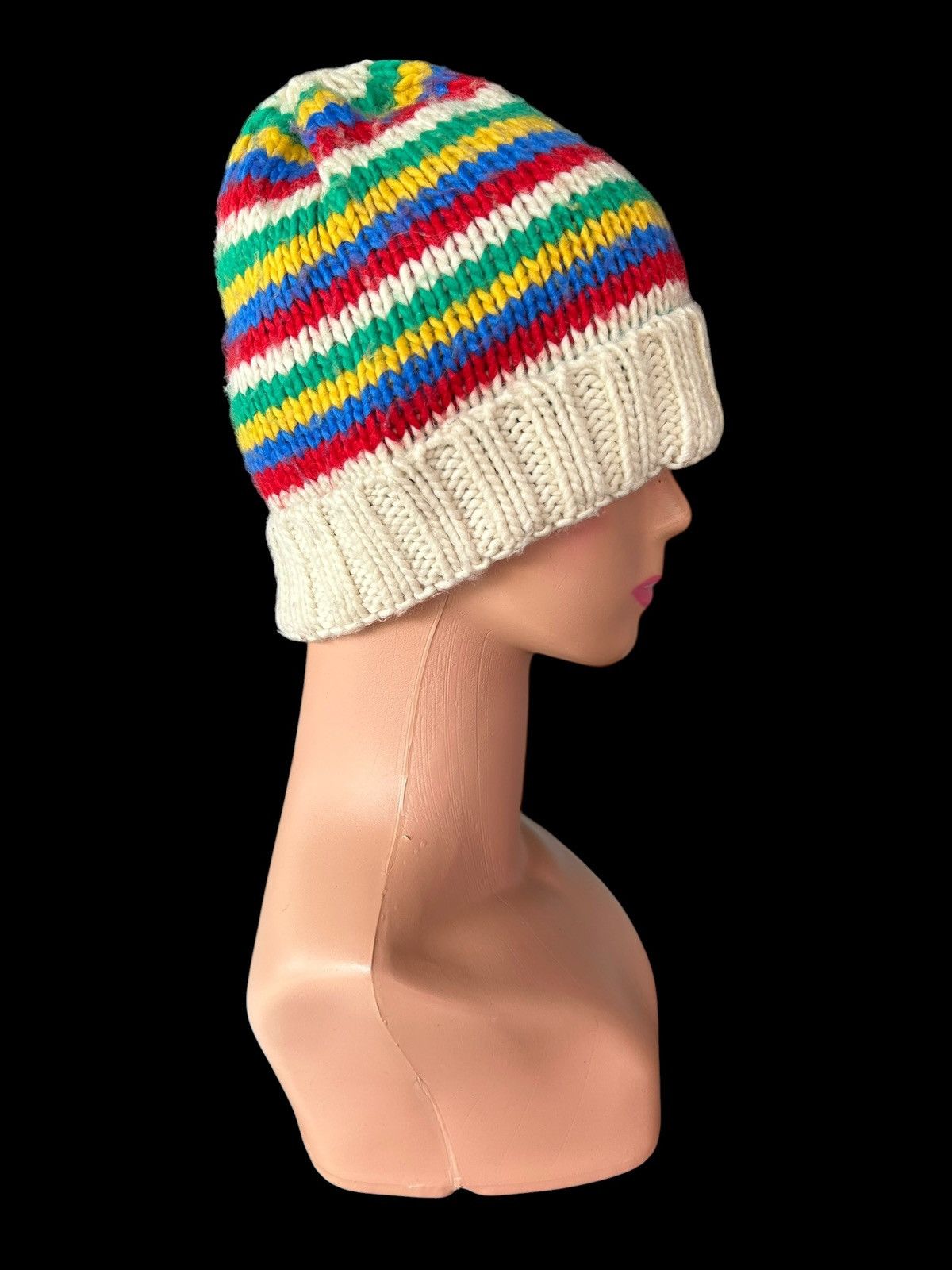 Kapital Stripe Crochet Knitted Handmade Beanie Hats Size ONE SIZE - 2 Thumbnail