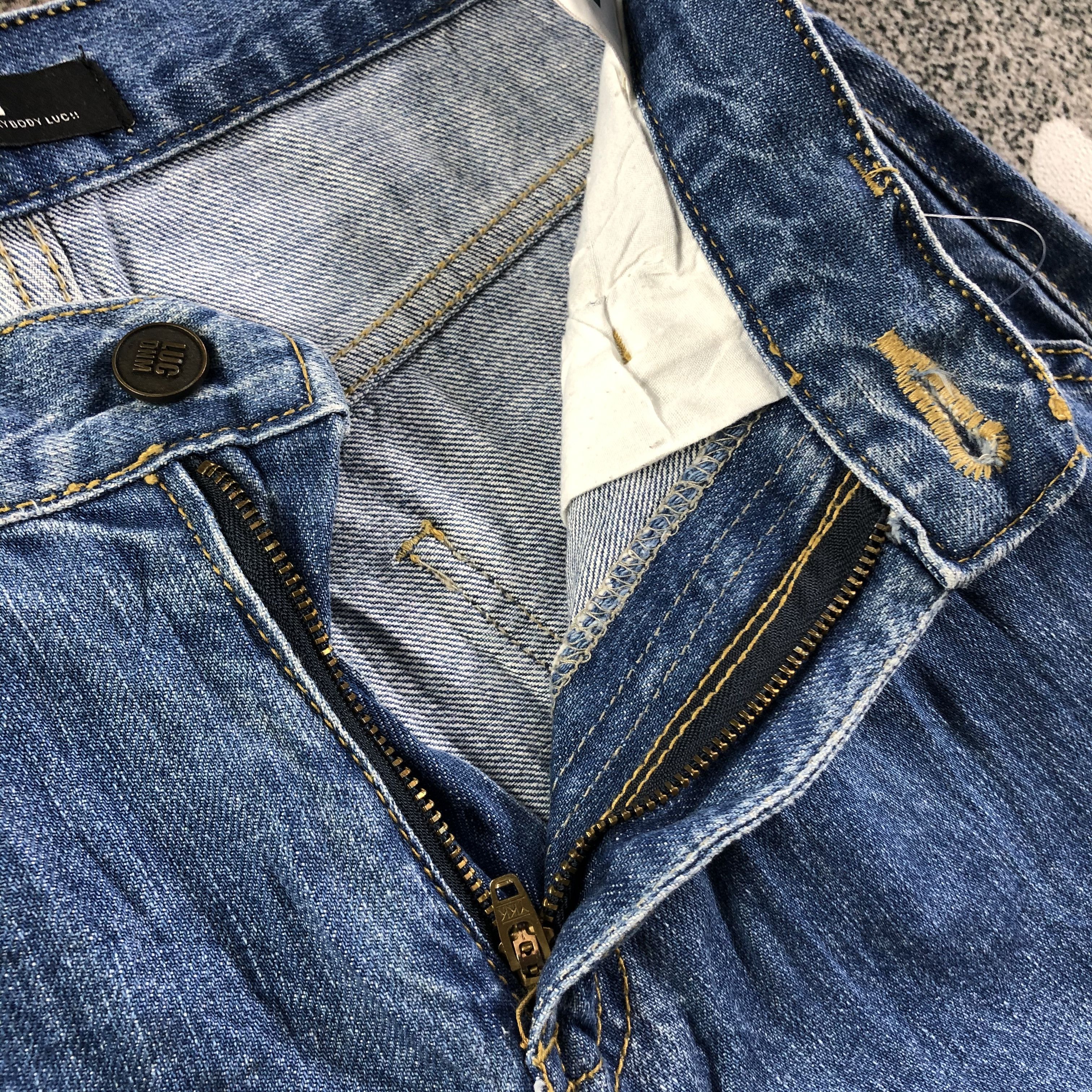 Japanese Brand Japanese Brand LUCDNM Jeans Blue Baggy Denim KJ1755 Size 28" / US 6 / IT 42 - 7 Thumbnail
