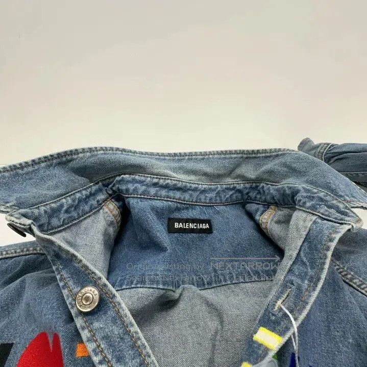 Balenciaga Balenciaga Blue Letter Print Long Sleeve Shirt. Size US M / EU 48-50 / 2 - 6 Thumbnail