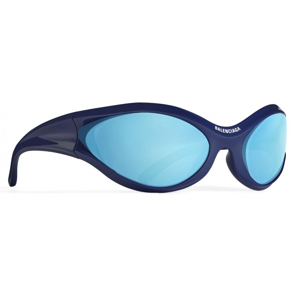 Balenciaga o1srvl11e0225 Size: OS / Dynamo Round Sunglasses in Blue Size ONE SIZE - 4 Thumbnail