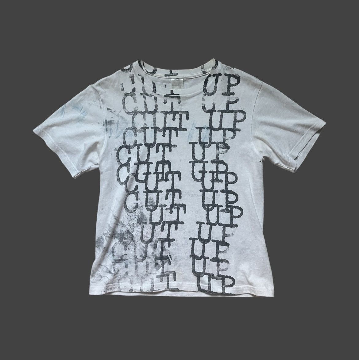 image of Number N Ine Number (N)Ine Ss 02 Modern Age Cut Up Tee in White, Men's (Size Small)