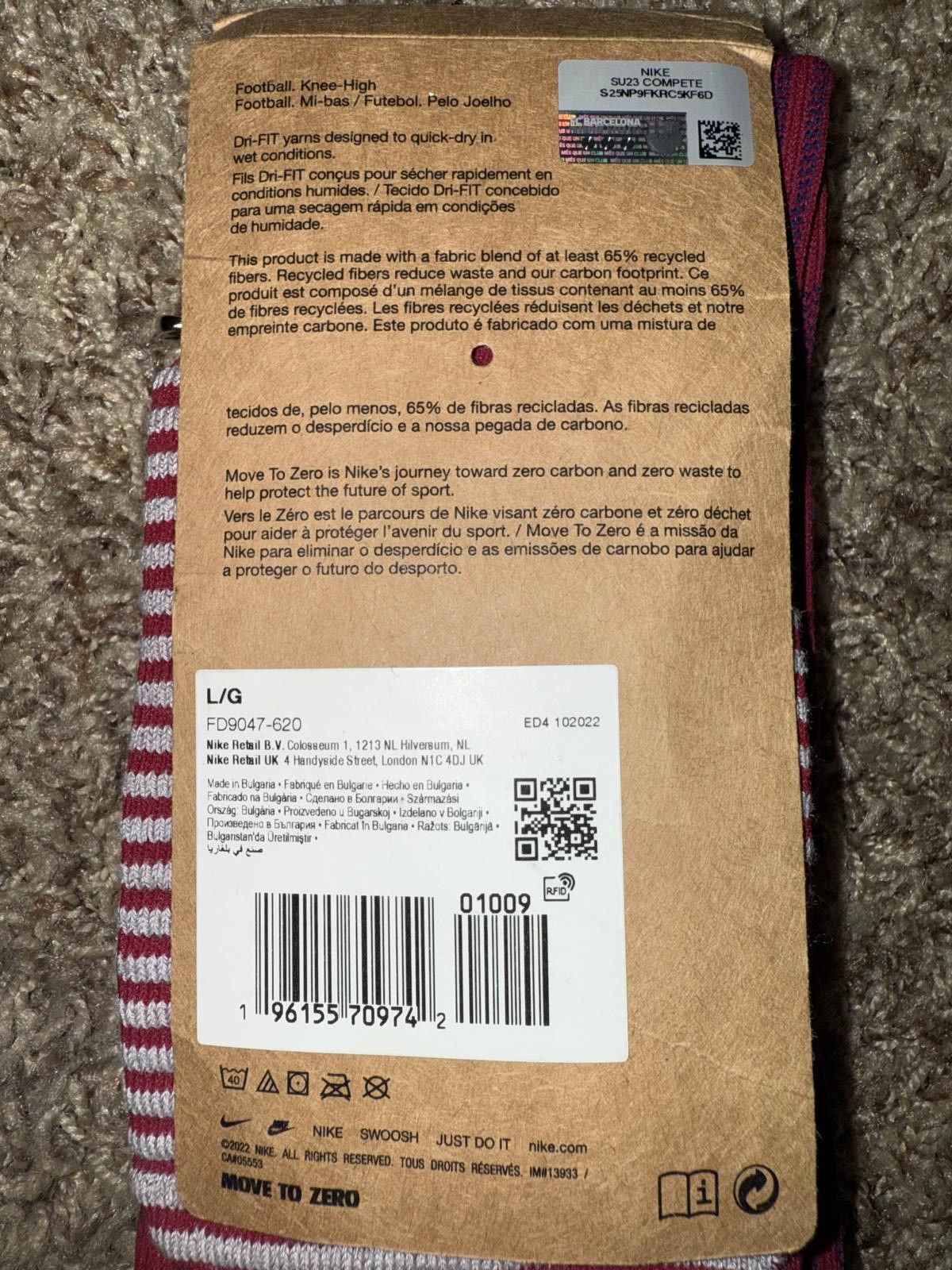 Nike Nike Men’s F.C. Barcelona Strike Home Knee-high Football Socks Size ONE SIZE - 2 Thumbnail