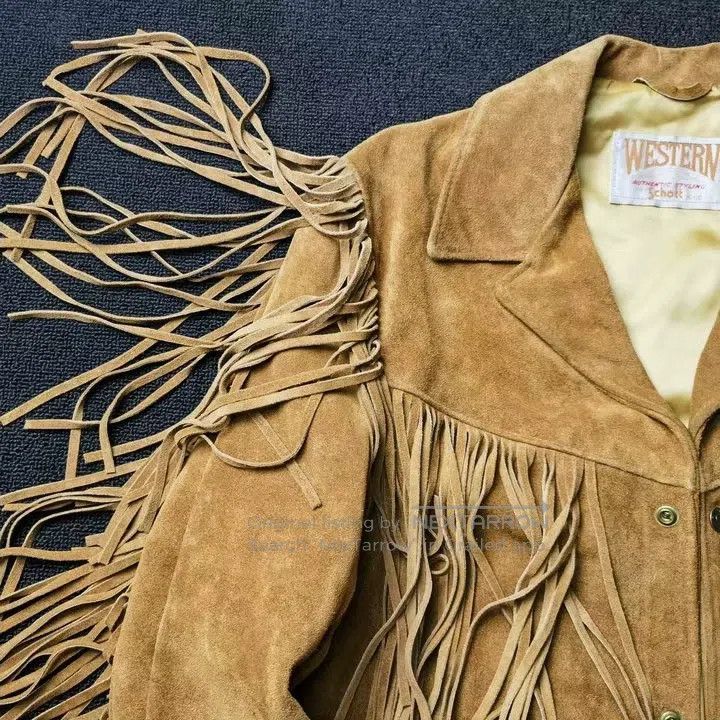Schott Schott Suede western cowboy fringed leather jacket Size US XS / EU 42 / 0 - 4 Thumbnail