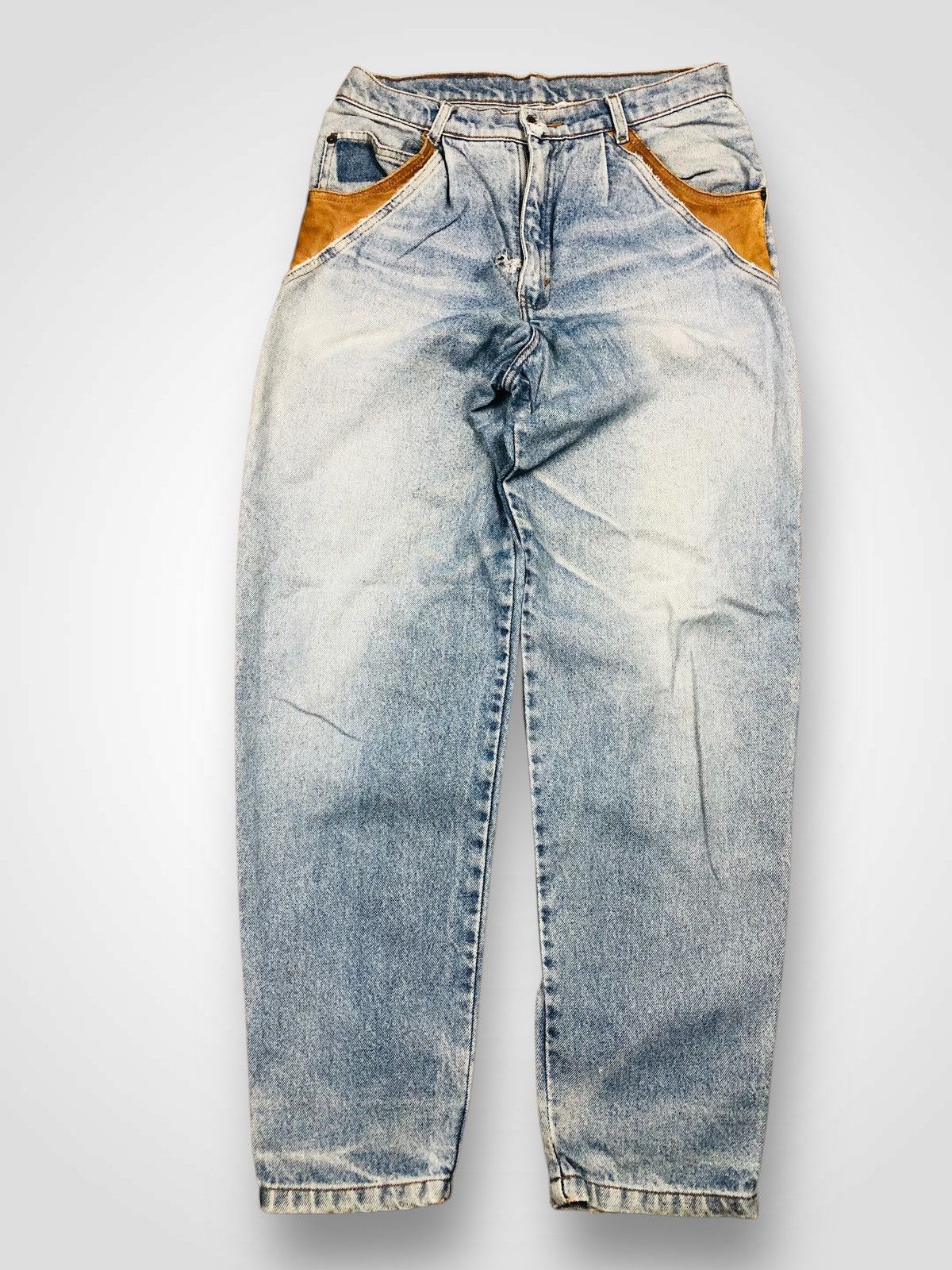 Beauty Beast Vintage AMERICAN COLT Jeans 90s - Suede Trim USA (40) Size US 30 / EU 46 - 1 Thumbnail