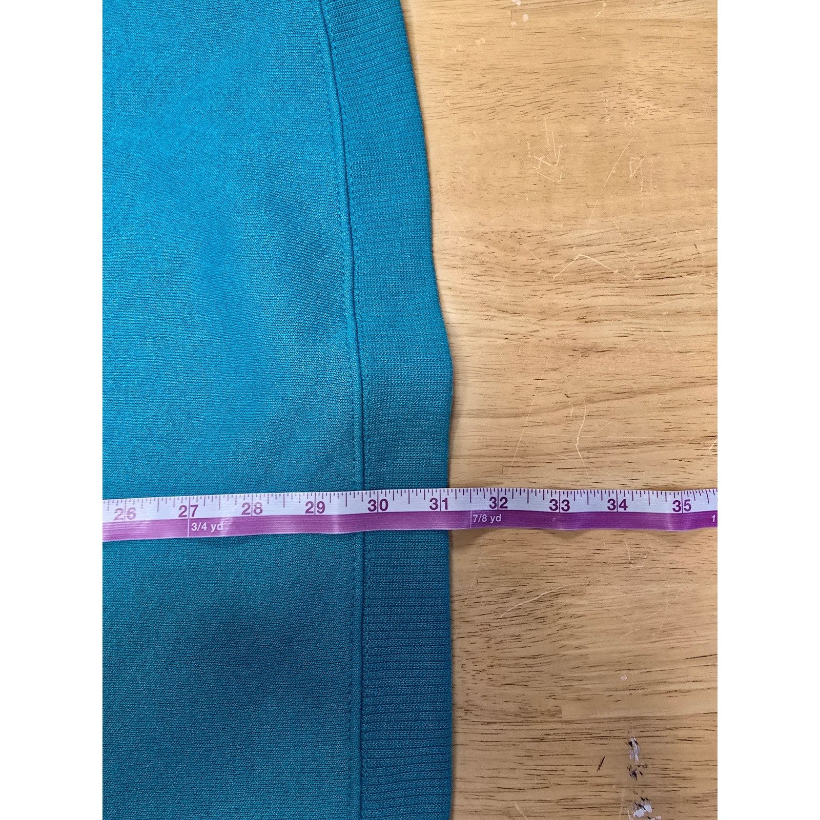Vintage Turquoise Pullover Sweatshirt 18-20W Vintage Womans Blank Size 3XL / US 20-22 - 7 Thumbnail