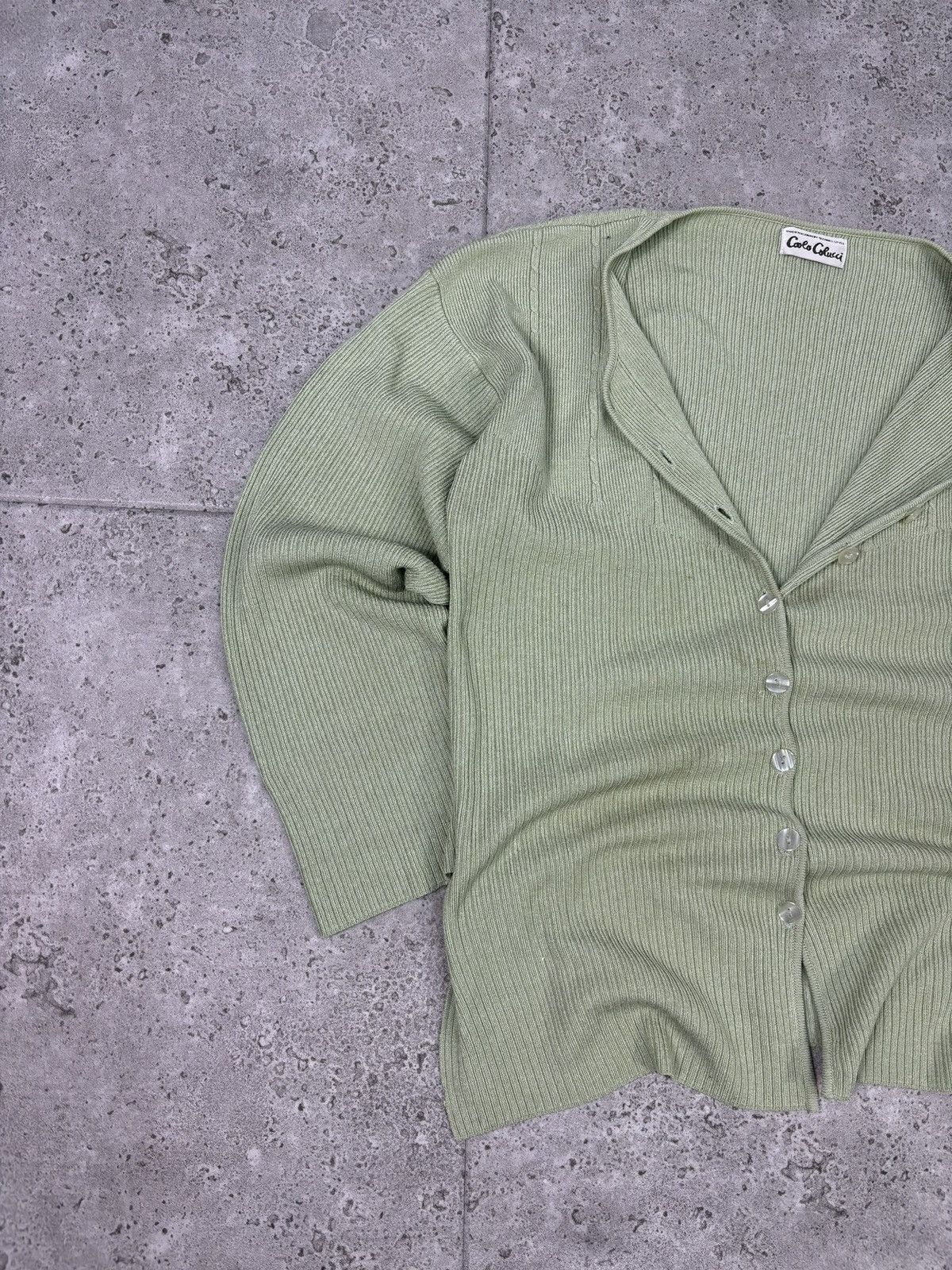 Carlo Colucci × Vintage Carlo Colucci Vintage Knit Sweater Cardigan Coogi Style 90s Size US L / EU 52-54 / 3 - 3 Thumbnail