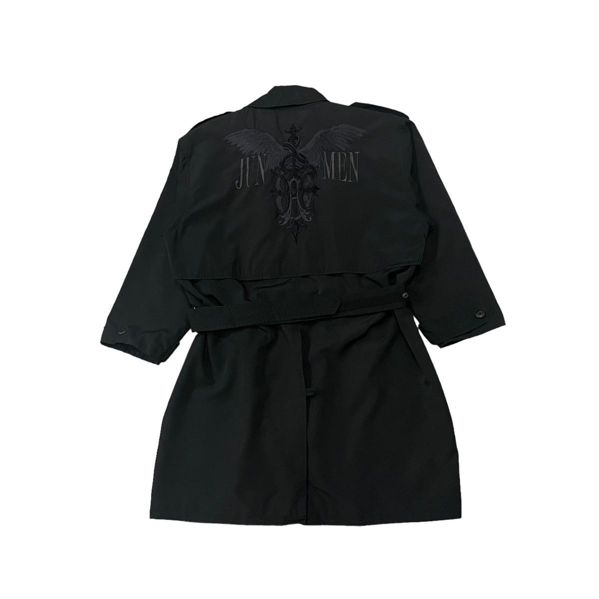 JUN MEN Vintage Jun Men Iconic Embroidery Logo Belted Trenchcoat Size US M / EU 48-50 / 2 - 1 Thumbnail