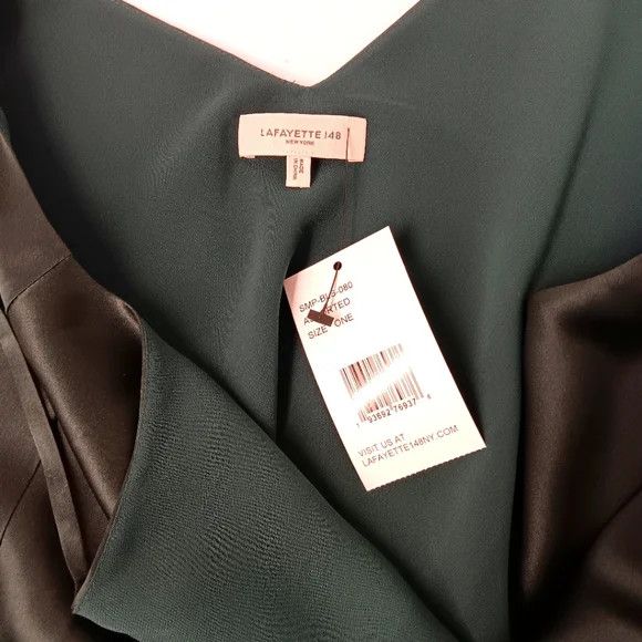 Lafayette 148 LAFAYETTE148 NEW YORK Silk Green Charmeuse Bias Tank- (MDS) Size S / US 4 / IT 40 - 10 Thumbnail