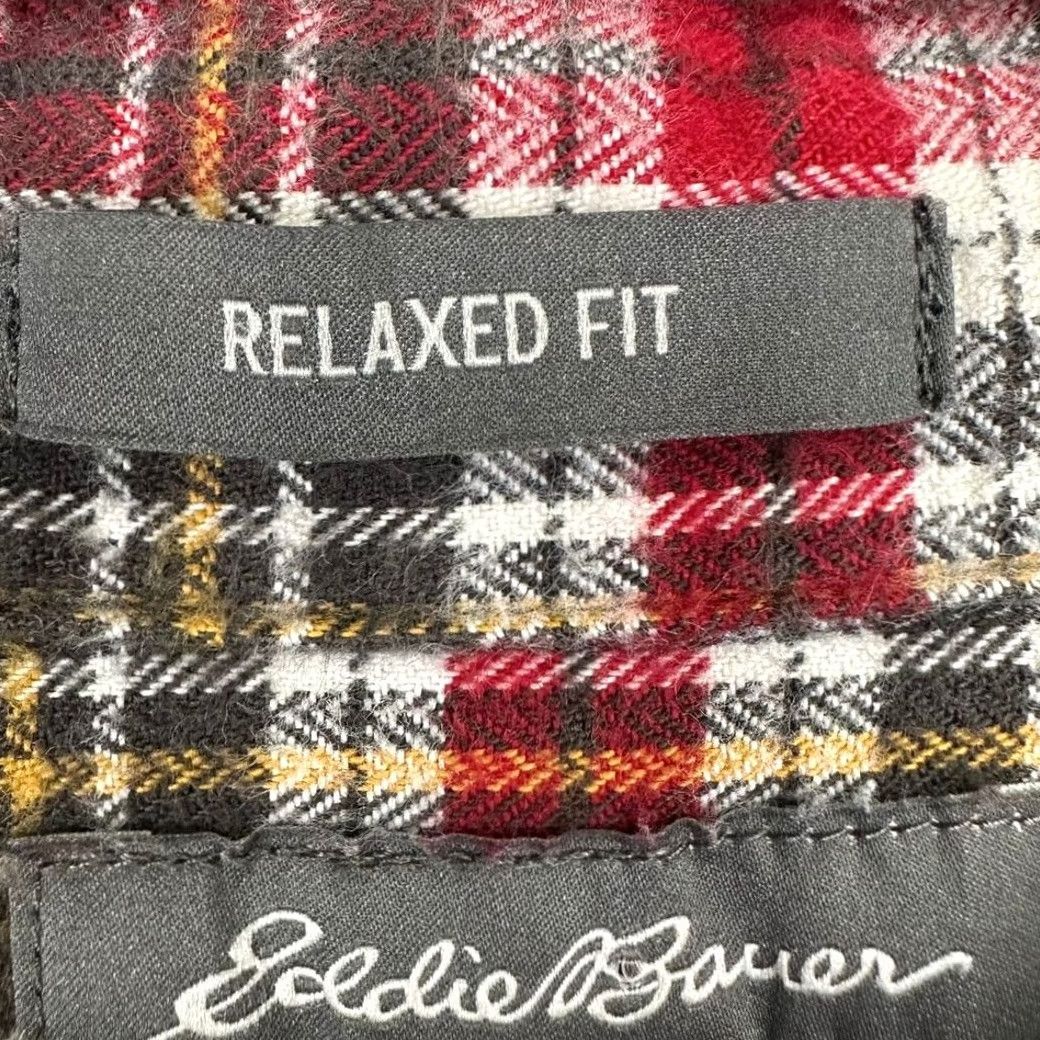 Eddie Bauer VINTAGE Eddie Bauer Shirt Mens Large Tall Red Plaid Flannel Button-Down Relaxed Fit Cotton Breathable Button Up Size US L / EU 52-54 / 3 - 6 Thumbnail
