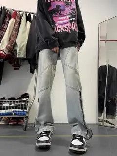 Japanese Brand Fujiwara x dou Light Blue High Street Vintage Loose Jeans Size US 30 / EU 46 - 5 Thumbnail