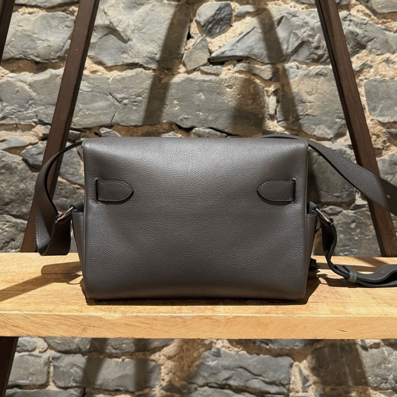 Hermes Hermès 2023 Vert de Gris Evercolor Kelly Messenger PM Bag Size ONE SIZE - 8 Thumbnail