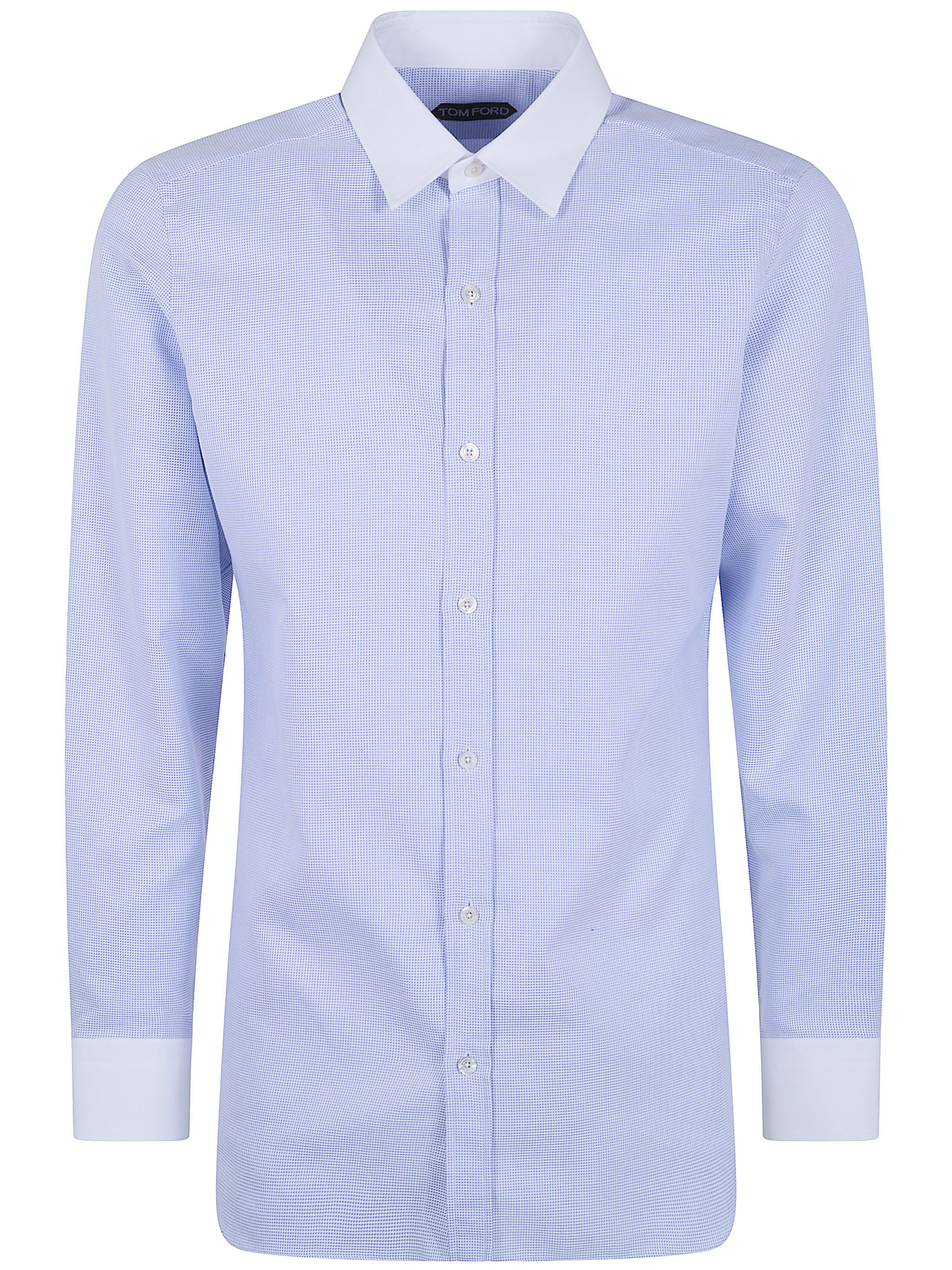 TRIDIMENSIONAL STRUCTURE NEW FORMAL CONTRAST COLLA AND CUFF CONCEALED PLACKET SHIRT