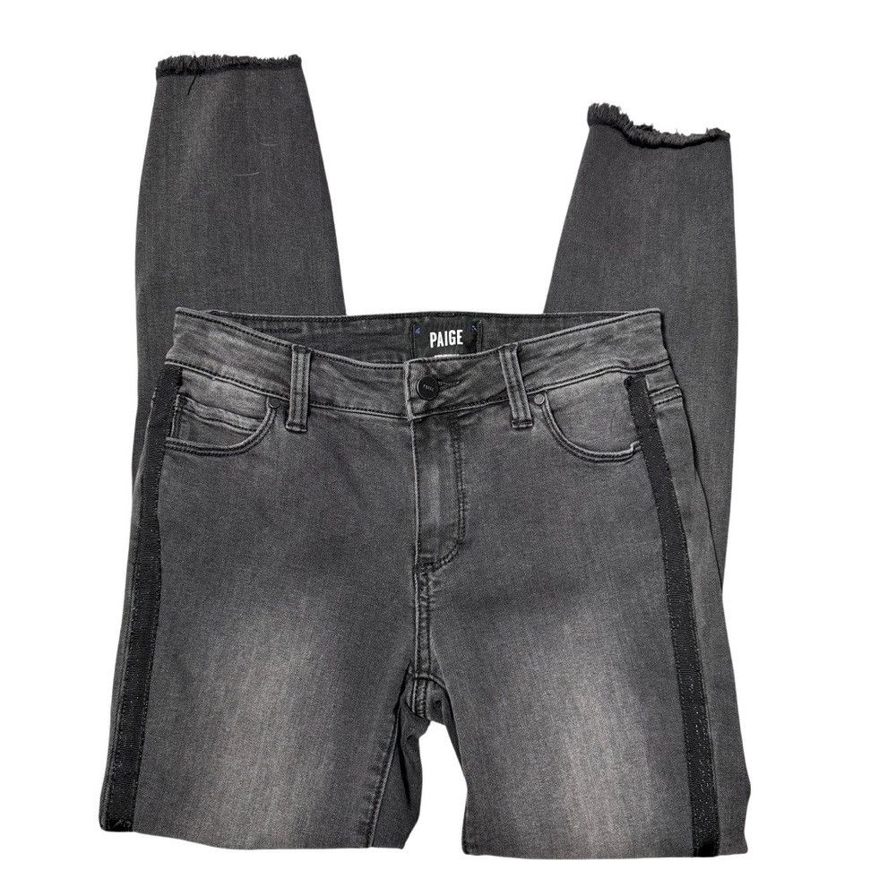 Paige PAIGE Verdugo Ankle Twist Seam Skinny Black Granite Jeans S Size 27" / US 4 / IT 40 - 4 Thumbnail