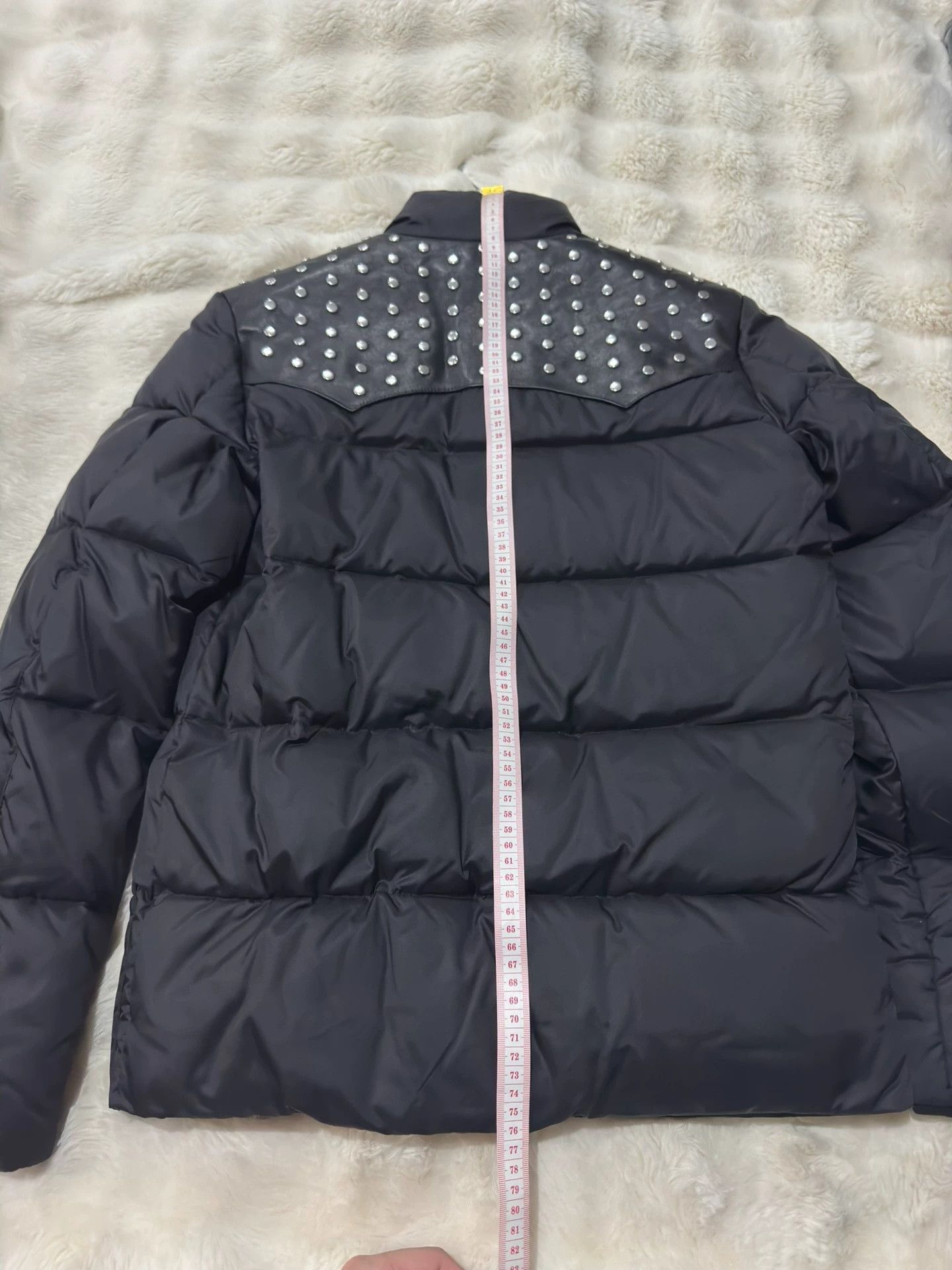 Saint Laurent Paris Saint Laurent 2014 Brand New Studded Leather Down Jacket Size S / US 4 / IT 40 - 2 Thumbnail