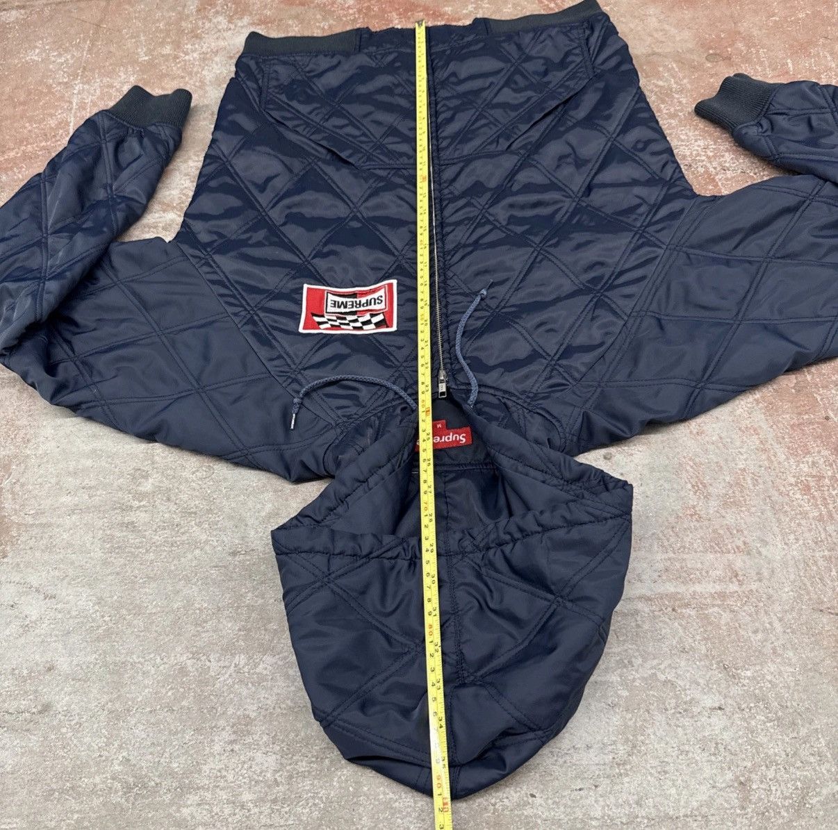 Supreme Supreme Quilted Hooded Jacket Blue M SS13 Checkered Flag OG Size US M / EU 48-50 / 2 - 7 Thumbnail