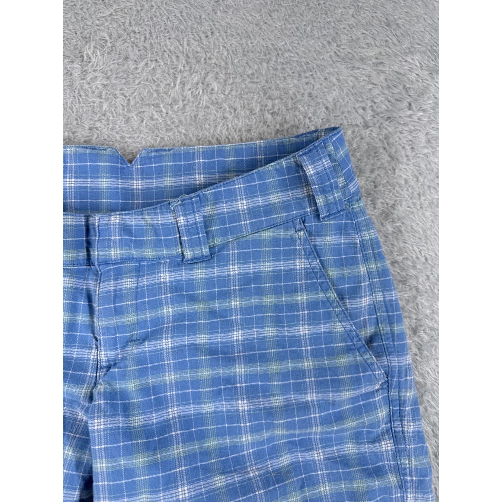 The North Face The North Face Shorts Women Regular 6 Blue Plaid Cotton Blend Knit Chino Golf 30x10 Size 28" / US 6 / IT 42 - 5 Thumbnail