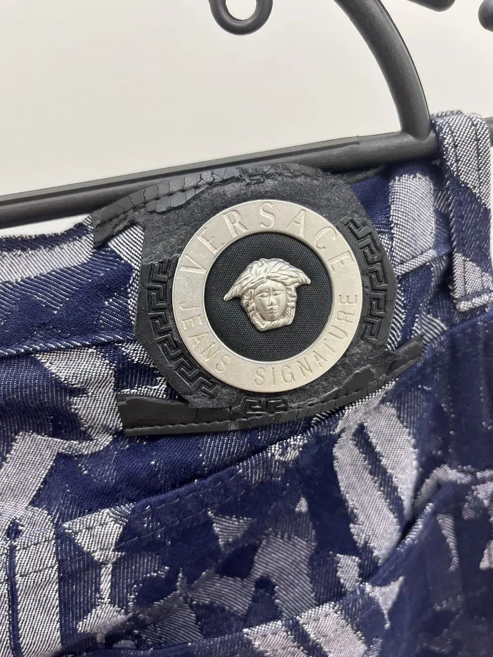 Versace Archive Versace Jeans Signature Multilogo Denim Flare Jeans Size US 33 - 7 Thumbnail