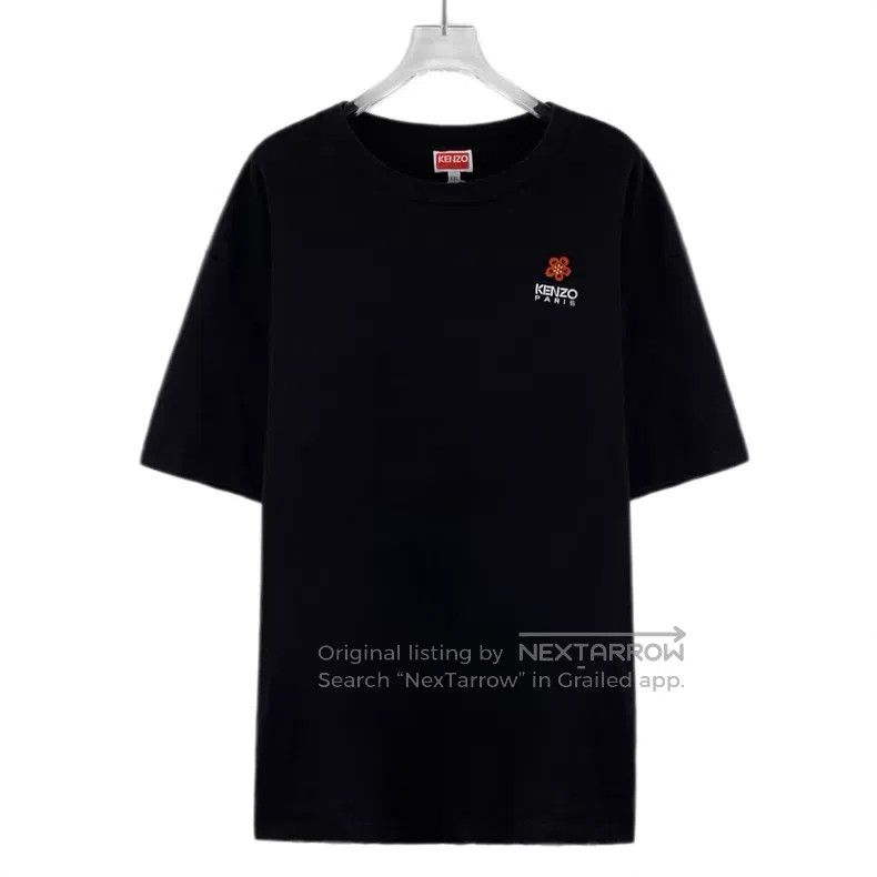 Kenzo Kenzo Black floral letter embroidery round neck short slee Size US XXL / EU 58 / 5 - 1 Thumbnail