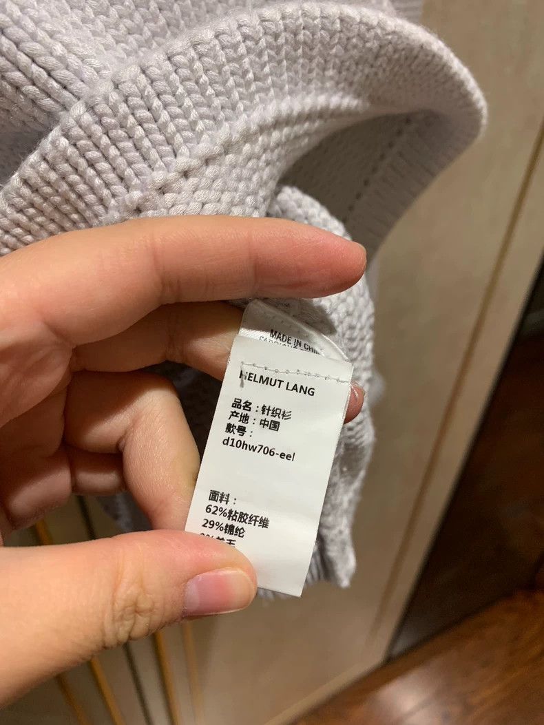 Helmut Lang HELMUT LANG Light grey knit top Size S / US 4 / IT 40 - 7 Thumbnail