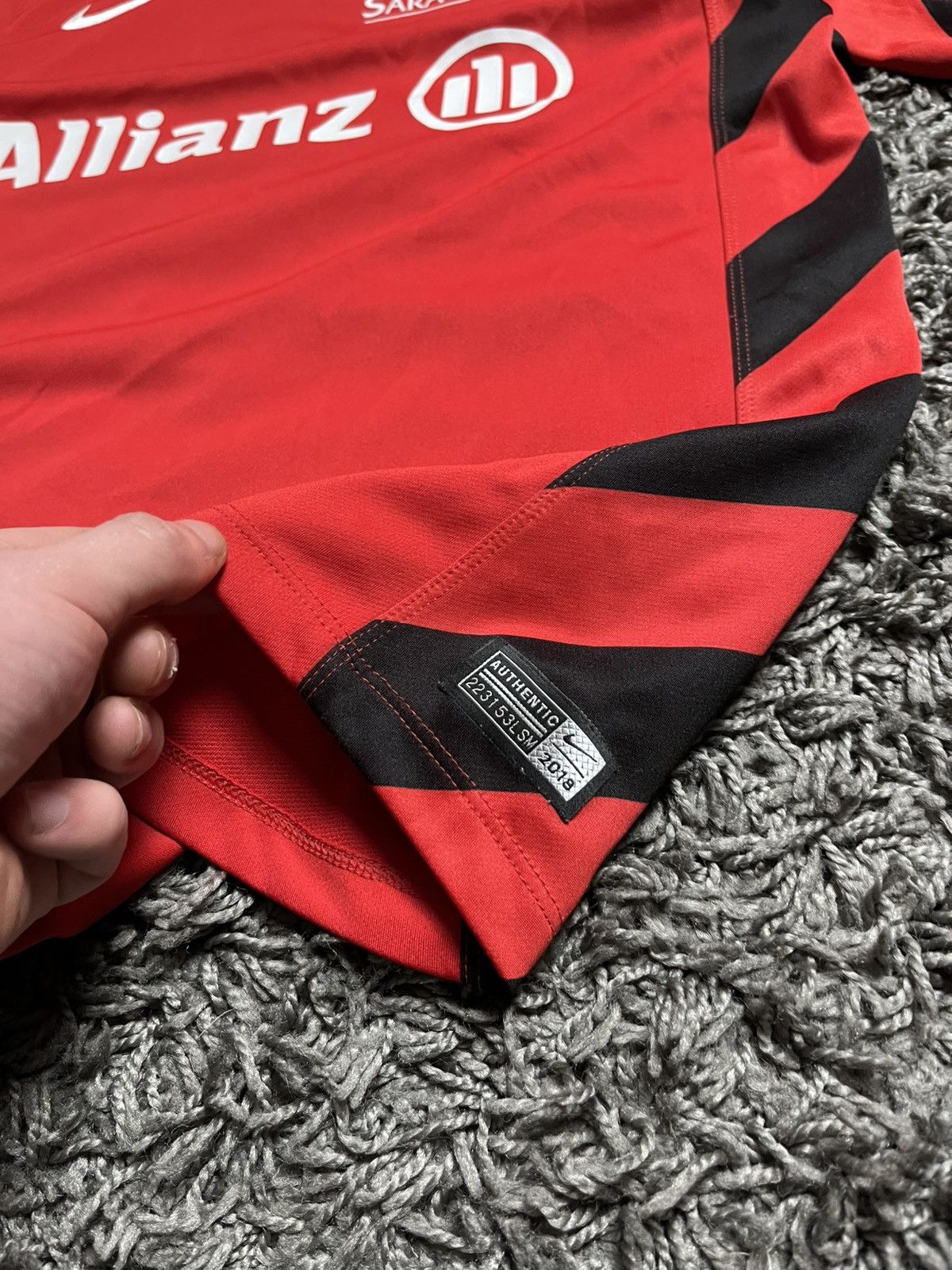 Nike Nike x Saracens Rugby Allianz Training Shirt Red Size US S / EU 44-46 / 1 - 7 Thumbnail