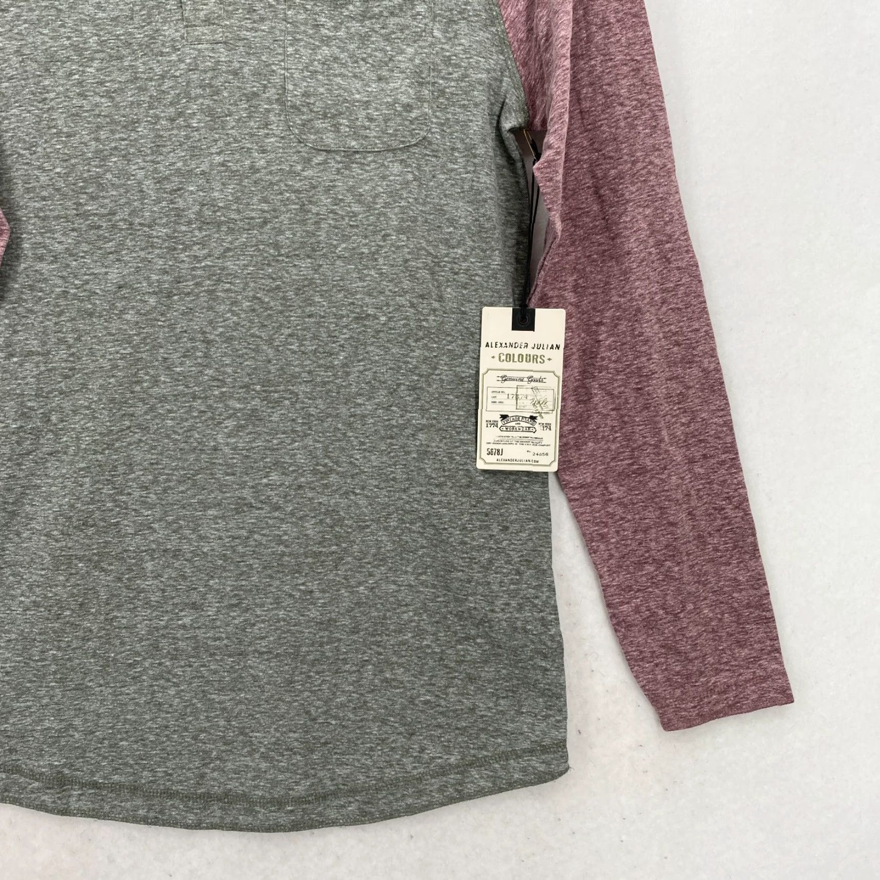 Alexander Julian Alexander Julian Colours Hoodie Sweatshirt Mens S Olive Green Henley Preppy Size US S / EU 44-46 / 1 - 3 Thumbnail