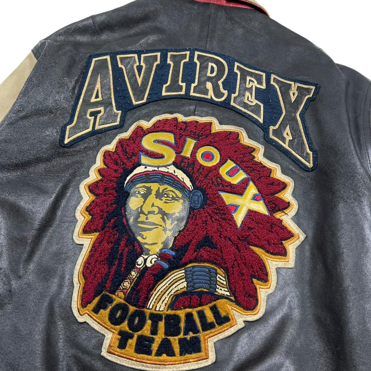 Avirex Vintage Avirex Sioux Football Team Dakota Leather Jacket - M Size US M / EU 48-50 / 2 - 4 Thumbnail