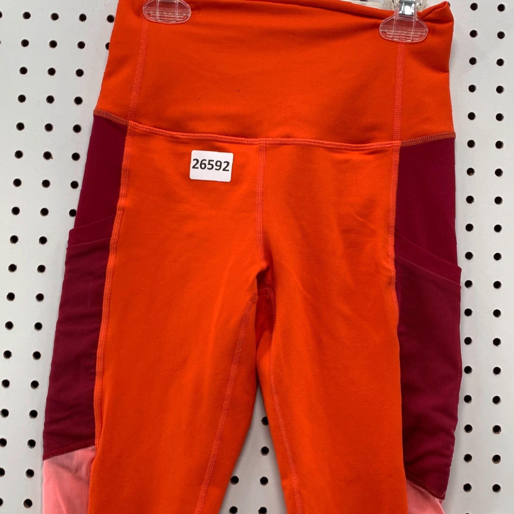 Fabletics Fabletics Powerhold Leggings Women S Orange Pull On High Rise Tight Pants 23x24 Size 40" / US 18 - 2 Thumbnail
