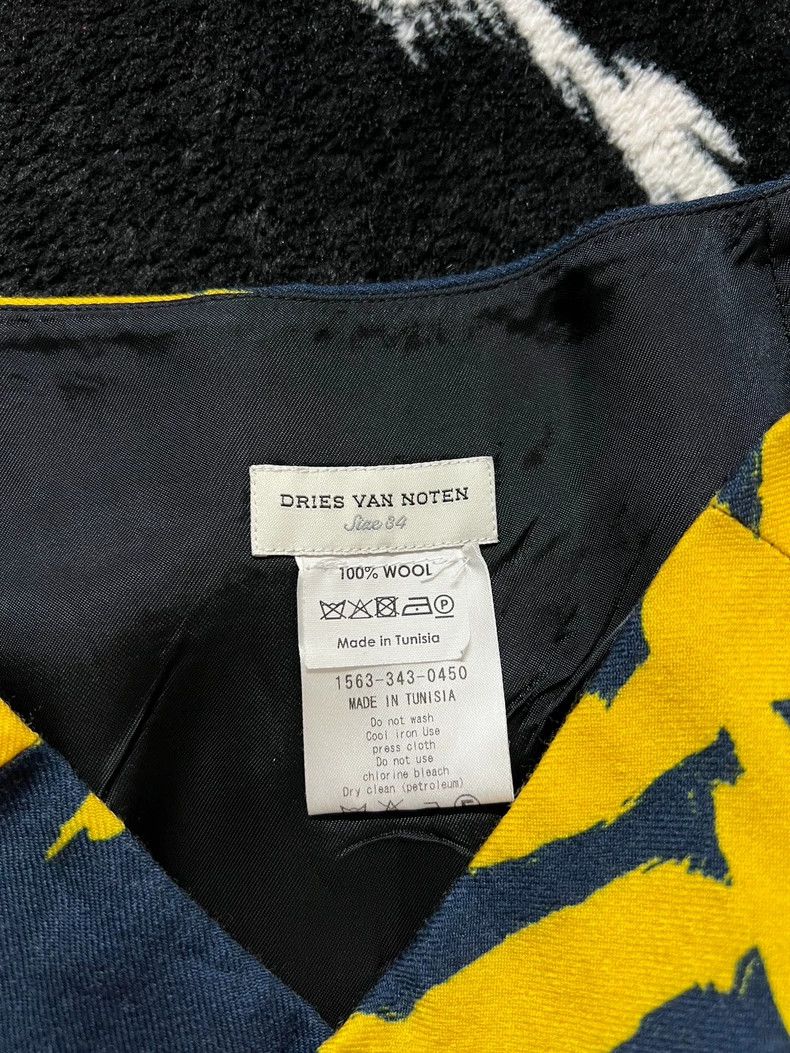 Dries Van Noten DRIES VAN NOTEN Yellow woolen leaf skirt Size 33" - 4 Thumbnail