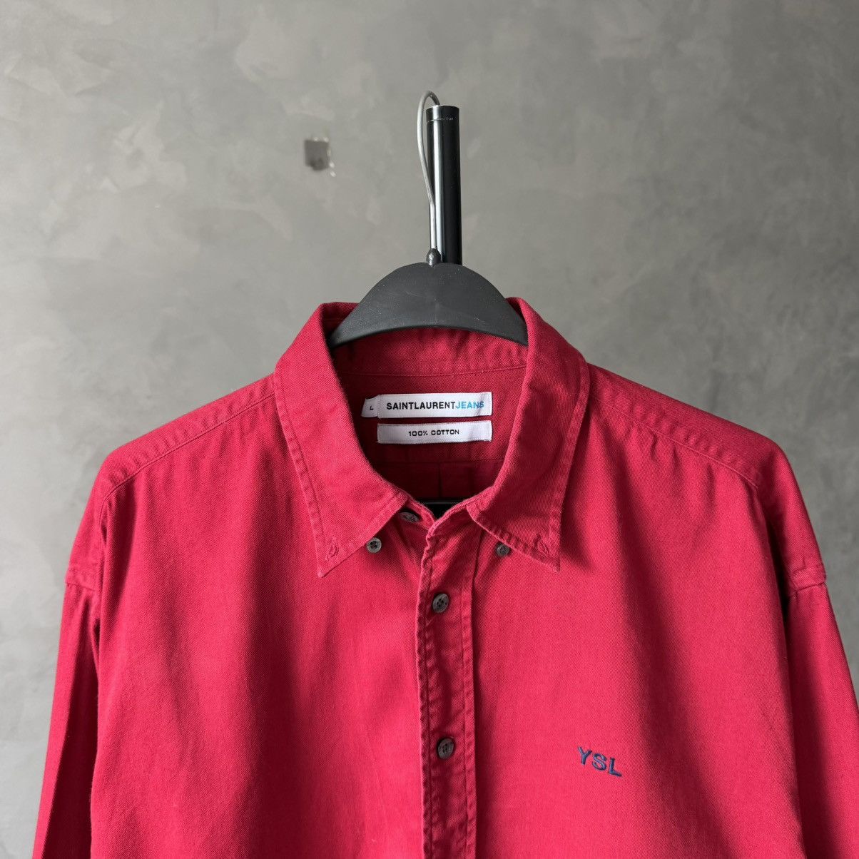 Yves Saint Laurent 🔥Vintage Yves Saint Laurent YSL Logo Shirt Size US L / EU 52-54 / 3 - 3 Thumbnail